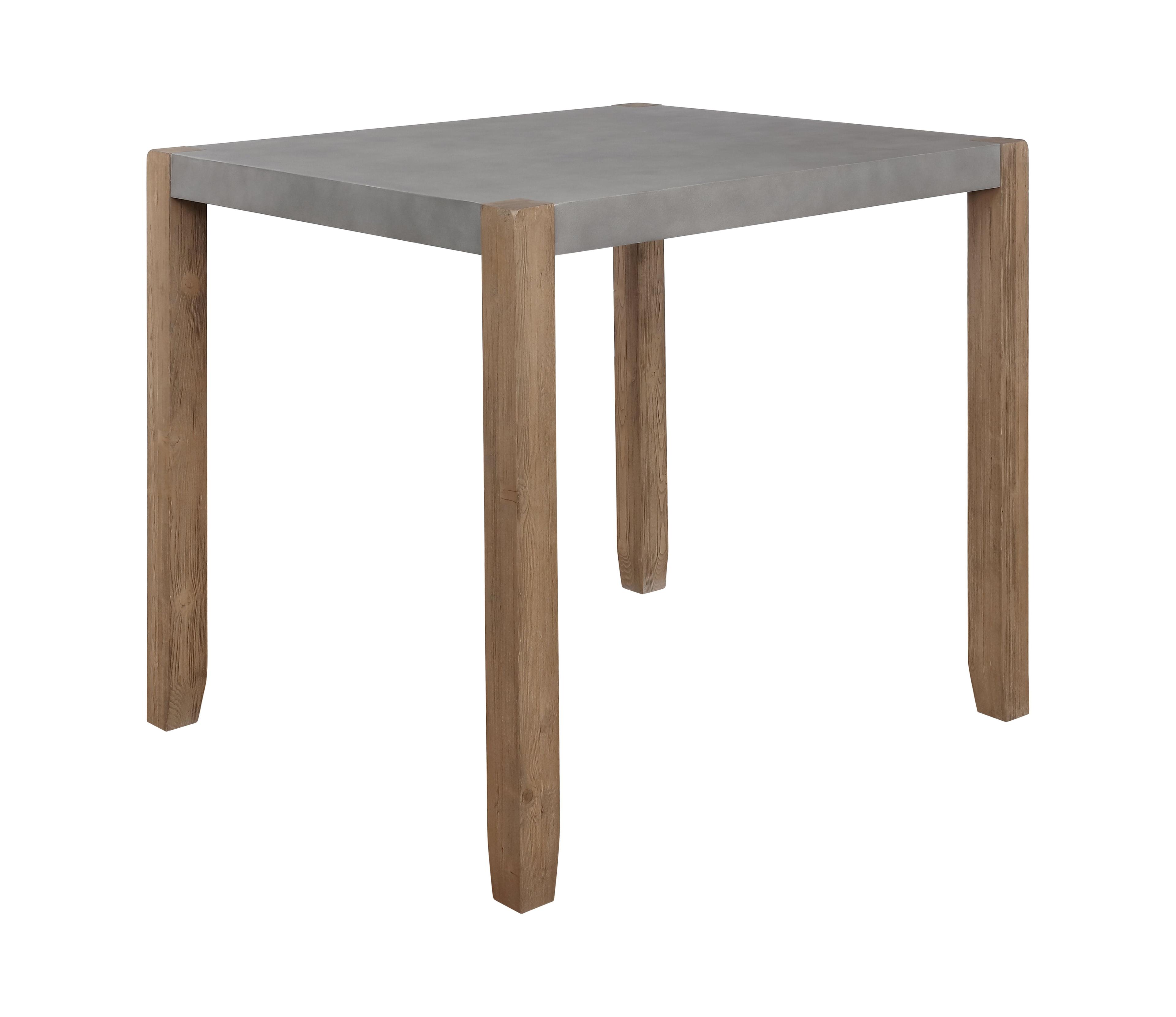 Newport 36" Gray Faux Concrete and Wood Counter Height Table