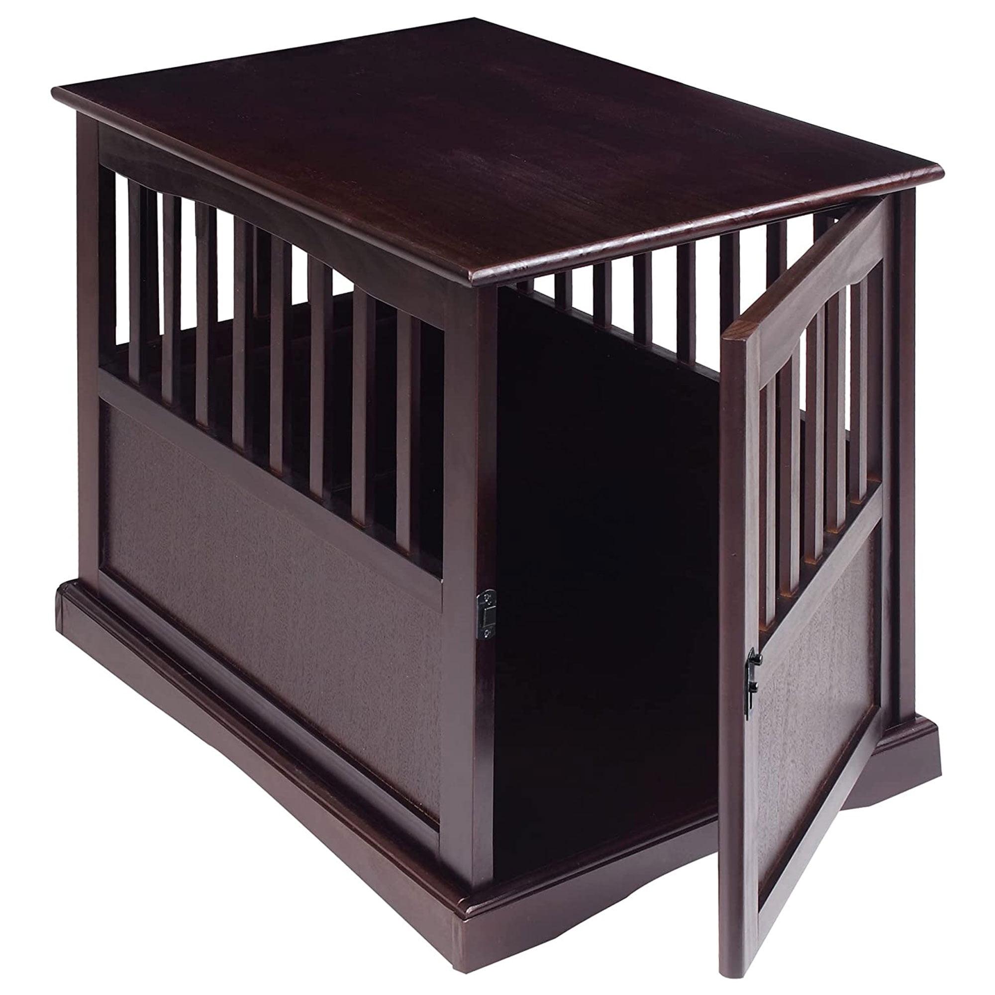 Espresso Solid Wood Pet Crate End Table 36.5"x24"x29.3"