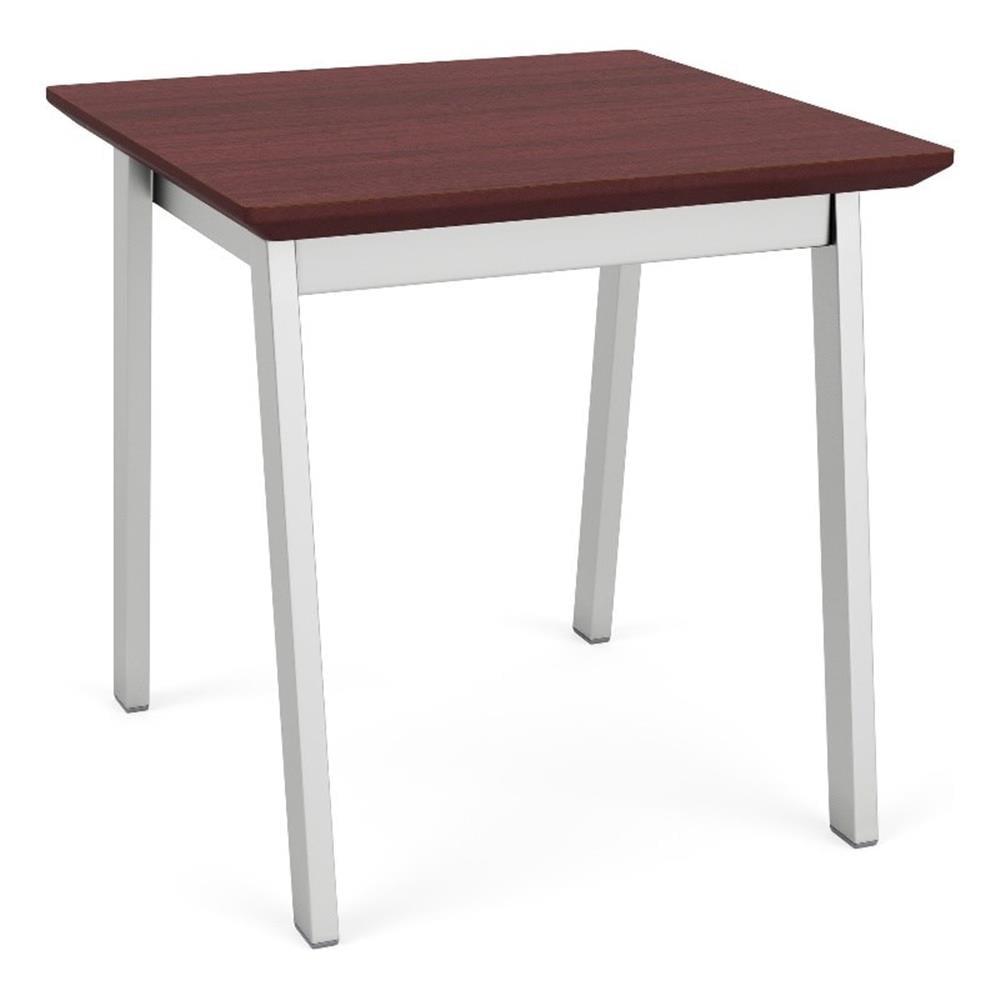 Newport Waiting Reception End Table Metal Frame 20x20" High Pressure Laminate Top