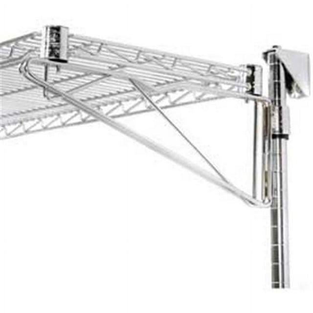 Nexel Wall Mount Wire Shelf - Additional Level, 72 x 18 in. - Chrome