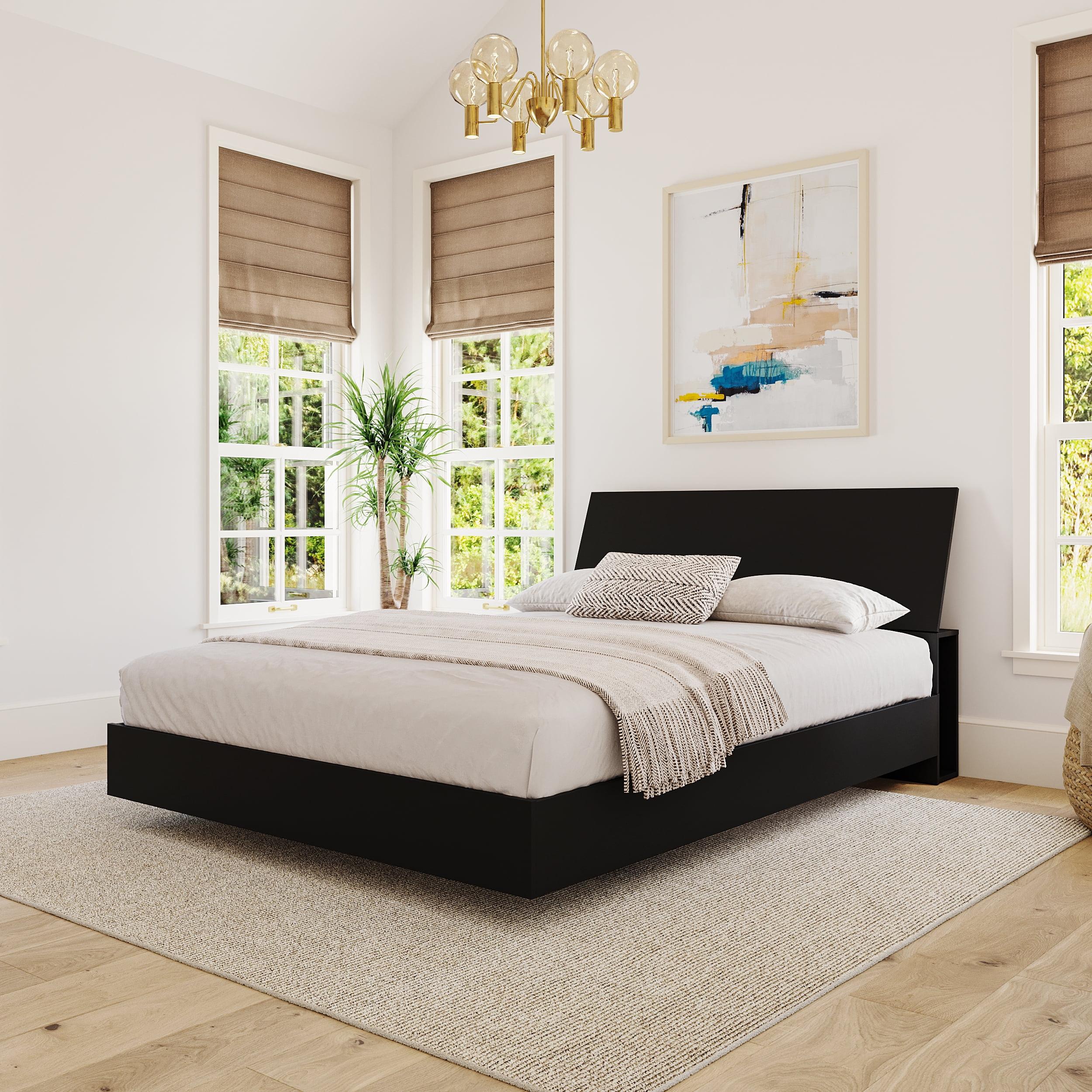 Avenue Platform Bed and Headboard Black - Nexera