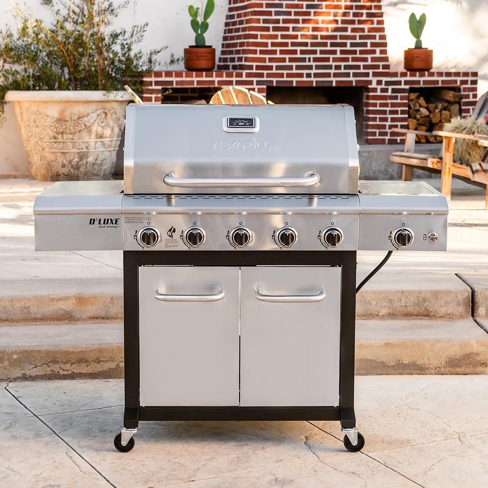 Nexgrill 5-Burner Propane Grill with Ceramic Searing Side Burner