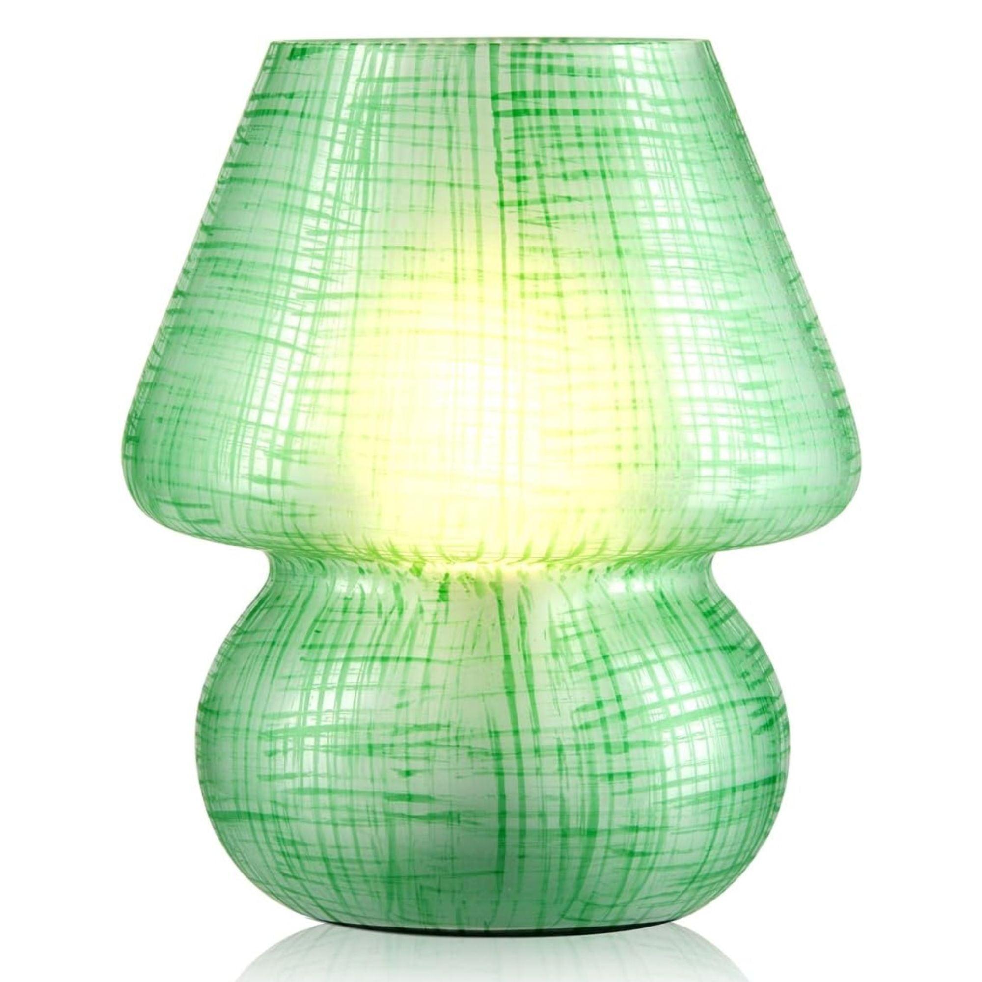 Next Glow Mushroom Lamp - Green Retro Funky Aesthetic LED Table Lamp, Modern Dimmable E26 Socket