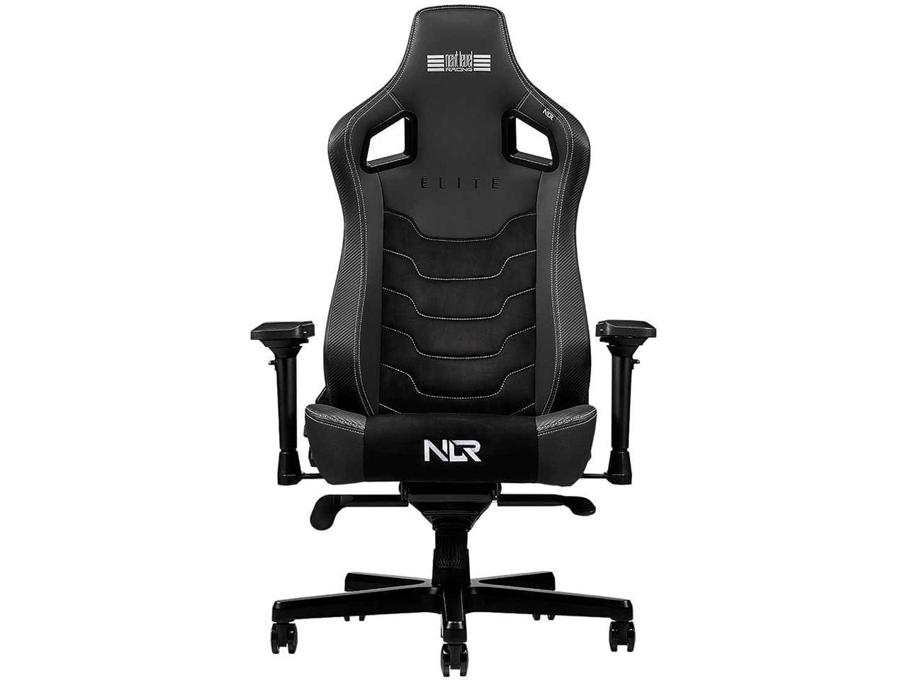 Open Box Next Level Racing Elite Gaming Chair Black Leather & Suede Edition -