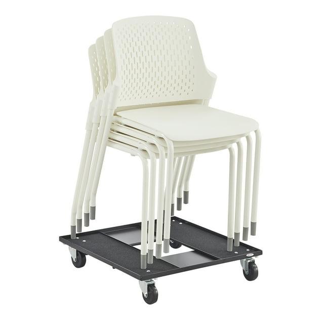 Next Stack Chairs(4) in White - 19.75"L x 19.75"W x 33"H