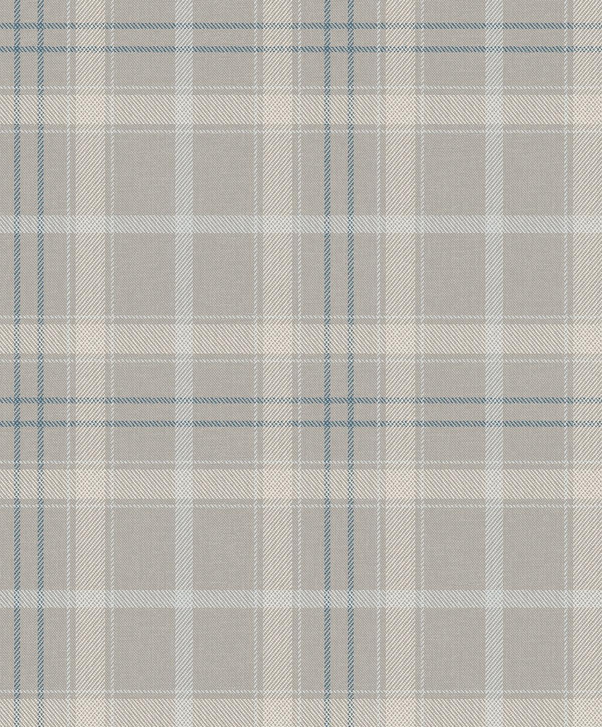 NextWall Argos Grey & Blue Tailor Plaid Peel and Stick Wallpaper - 20.9 in. W x 18 ft. L Roll