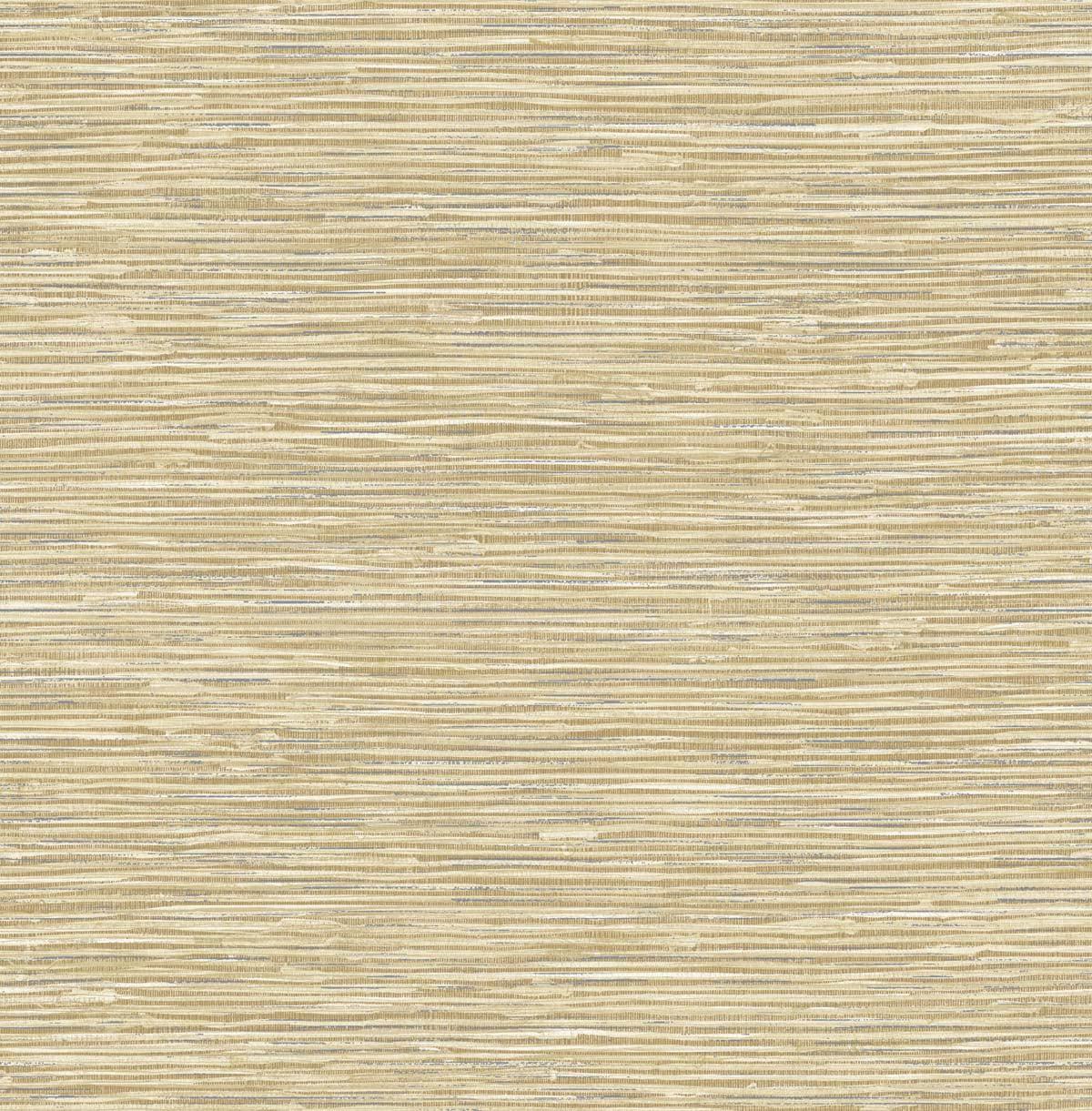 Khaki and Metallic Silver Faux Grasscloth Peel and Stick Wallpaper