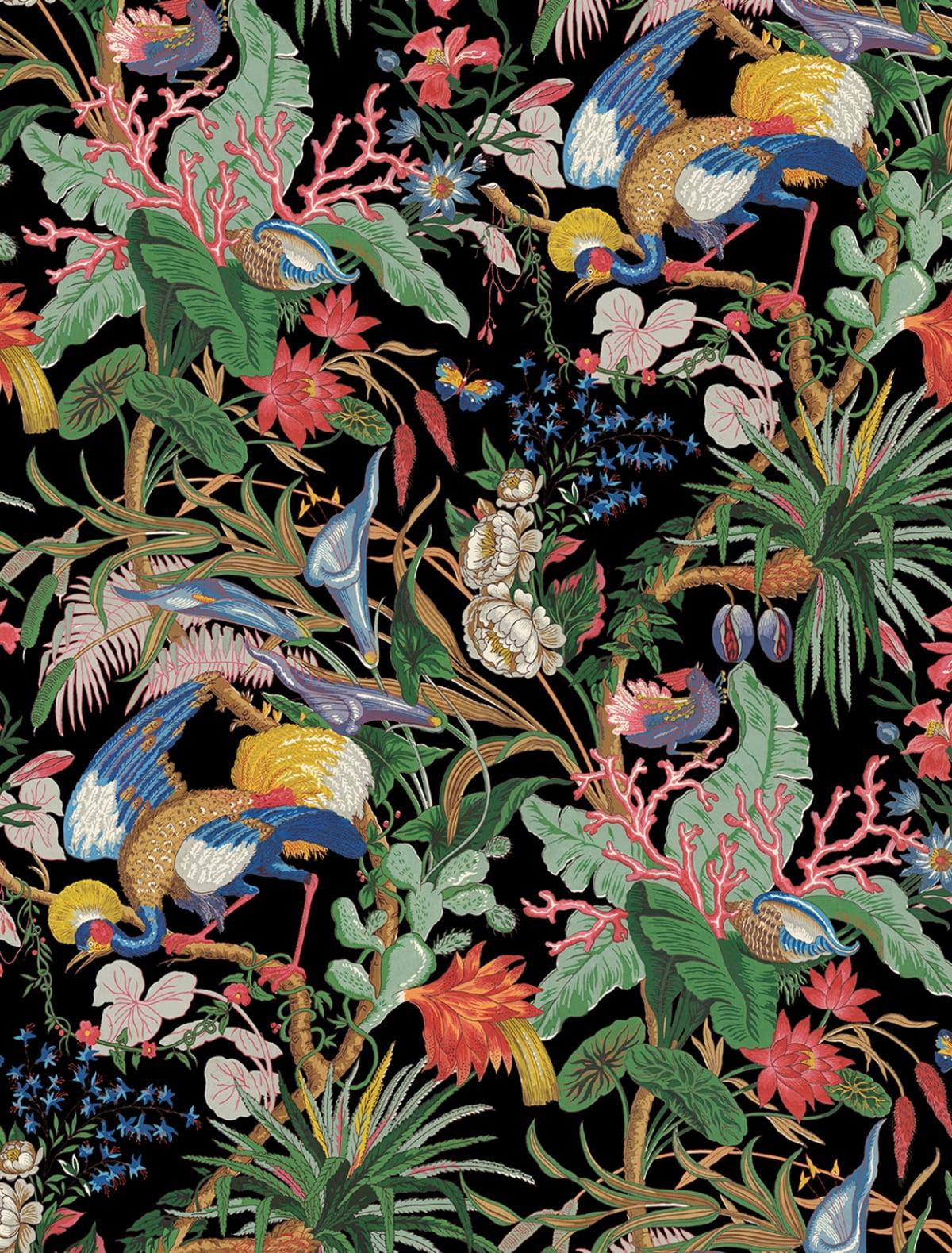 NextWall Ebony Tropical Canopy Peel and Stick Wallpaper