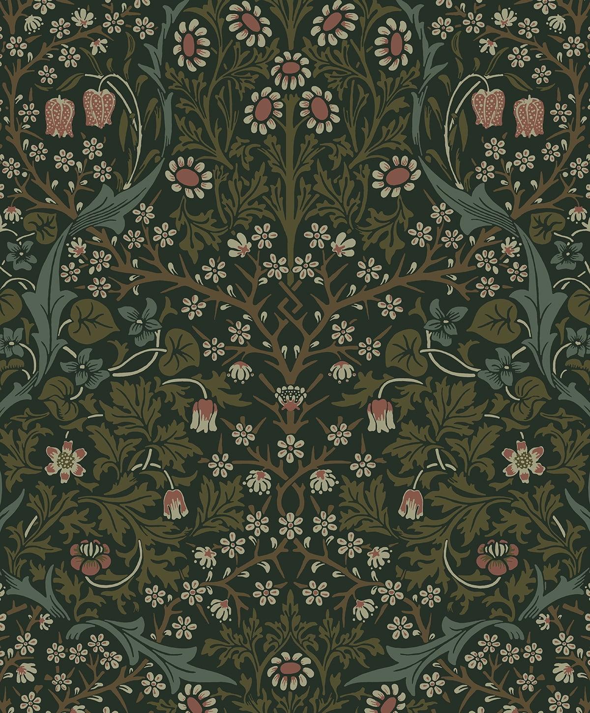 NextWall Greenery Victorian Garden Floral Peel and Stick Wallpaper