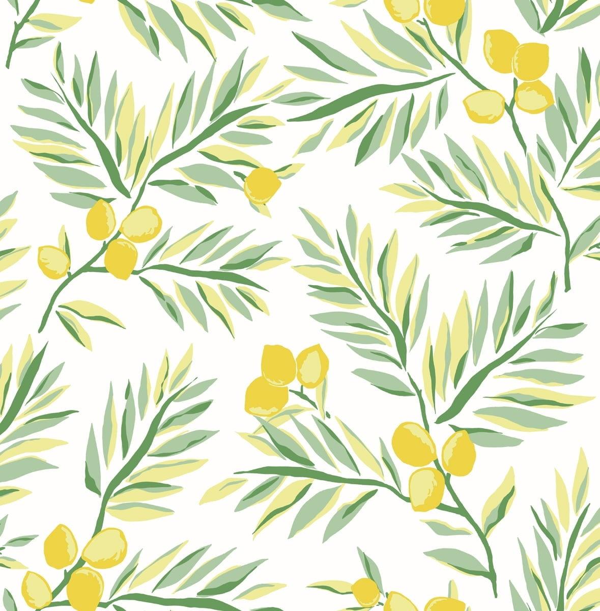 NextWall Lemon Branch Peel and Stick Wallpaper