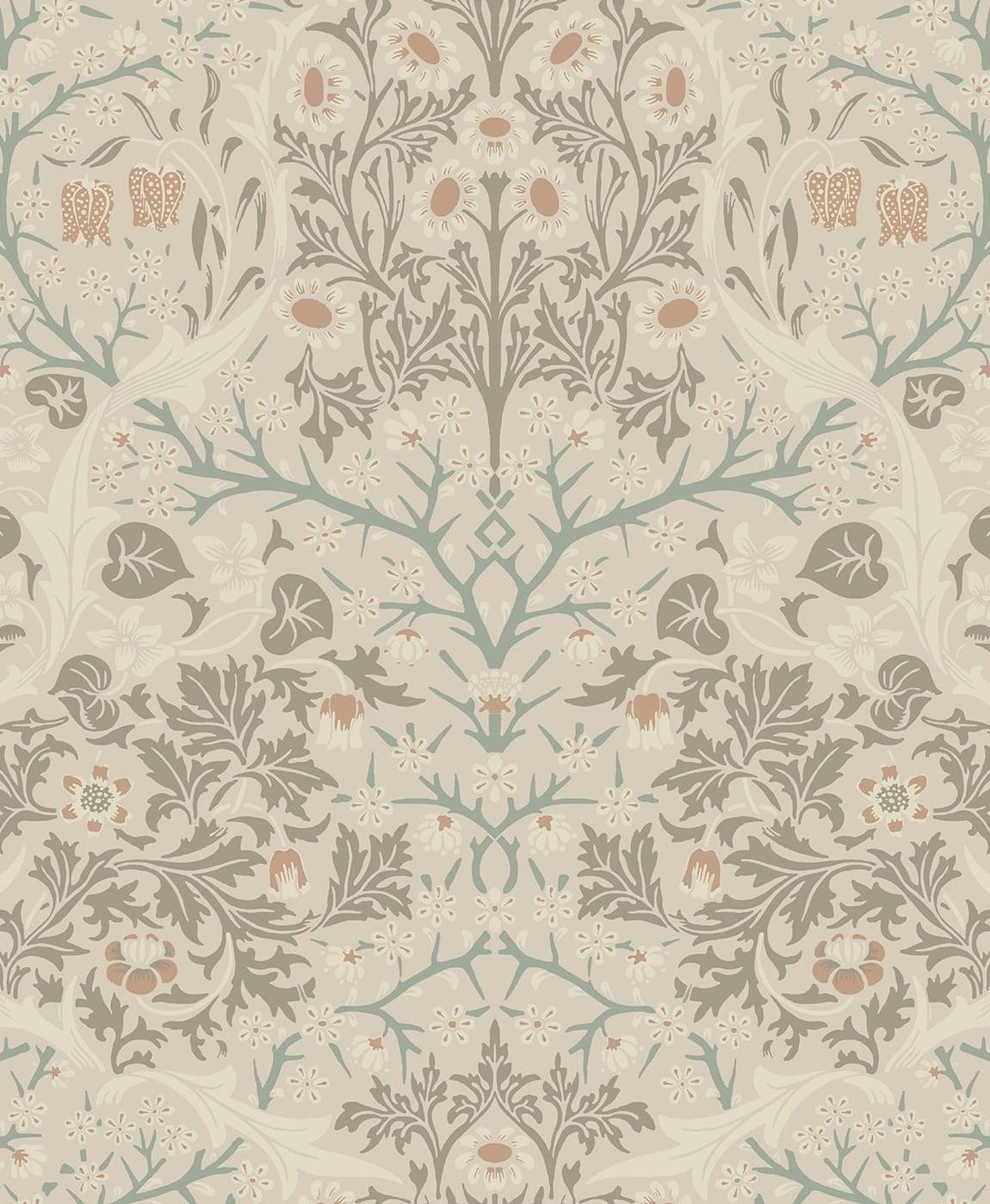 NextWall Lunar Rock & Clay Victorian Garden Peel and Stick Wallpaper