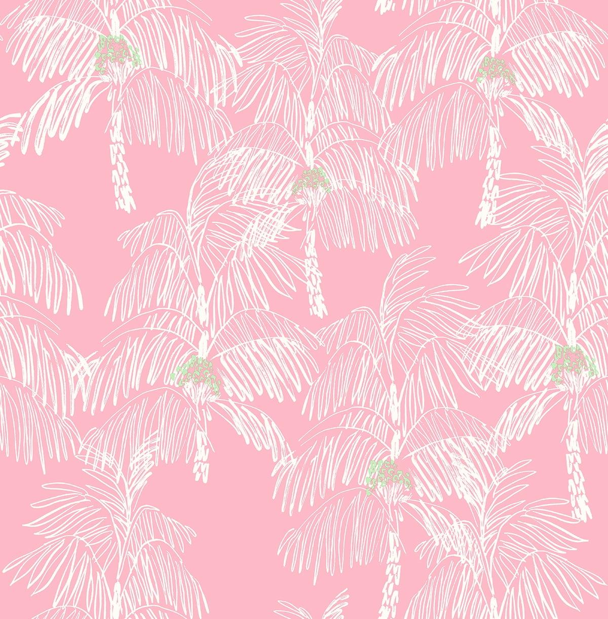 NextWall  Palm Beach Peel and Stick Wallpaper Flamingo