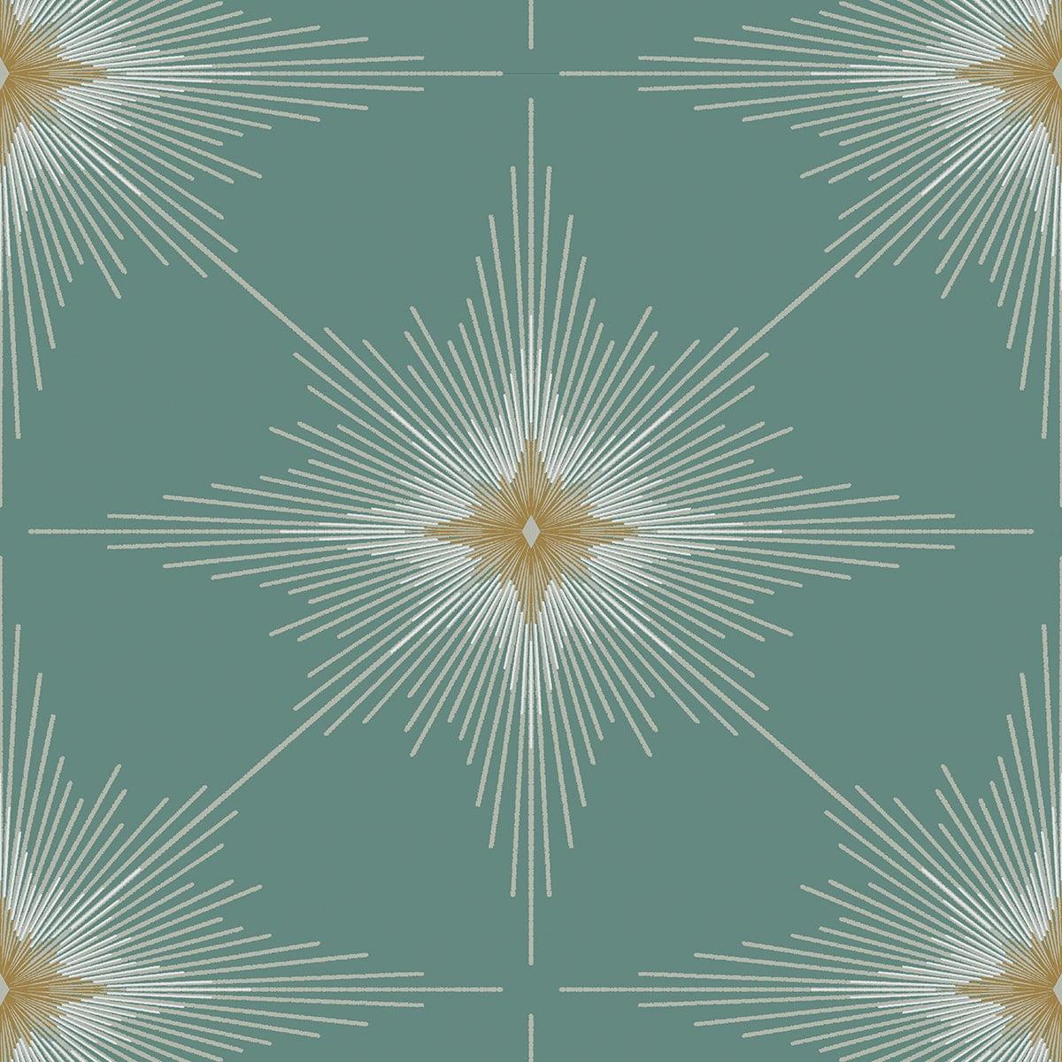 Seabreeze Blue Green Vinyl Geometric Peel and Stick Wallpaper