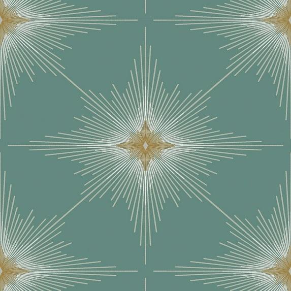 Seabreeze Blue Green Vinyl Geometric Peel and Stick Wallpaper