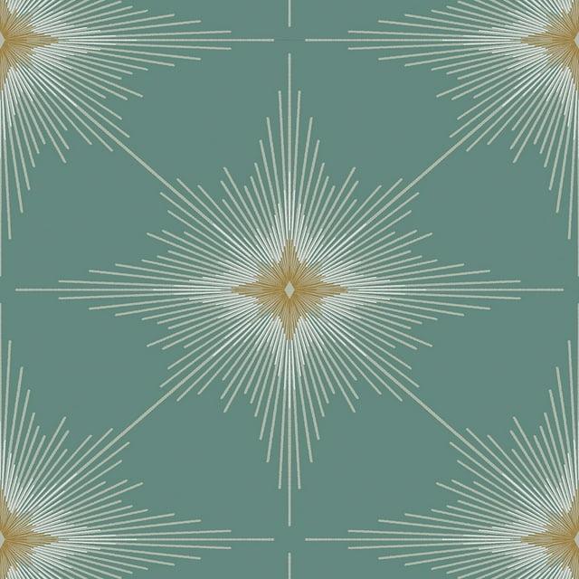 Seabreeze Blue Green Vinyl Geometric Peel and Stick Wallpaper