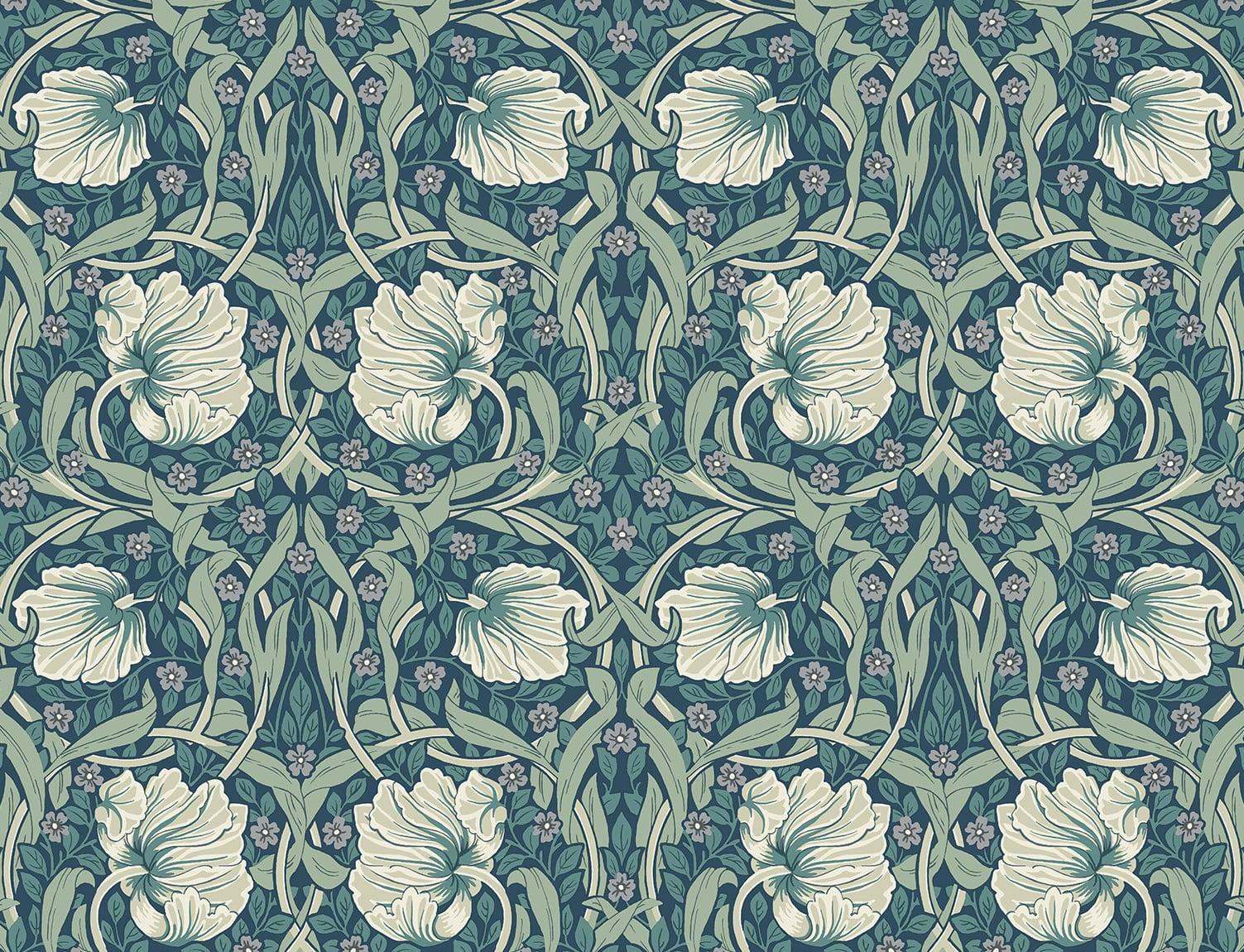 NextWall Teal & Sandstone Pimpernel Floral Peel and Stick Wallpaper