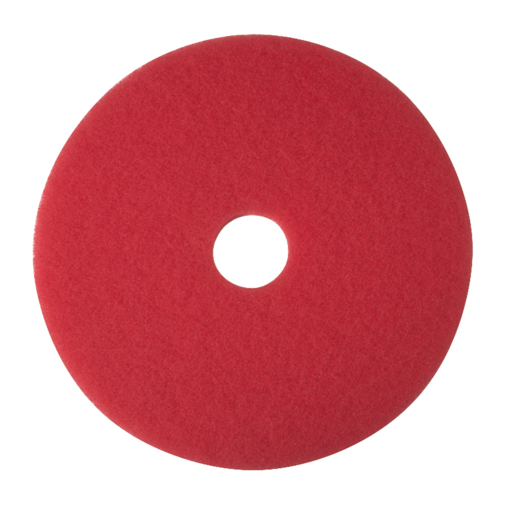 14" Red Multipurpose Buffing Floor Pads, Pack of 5