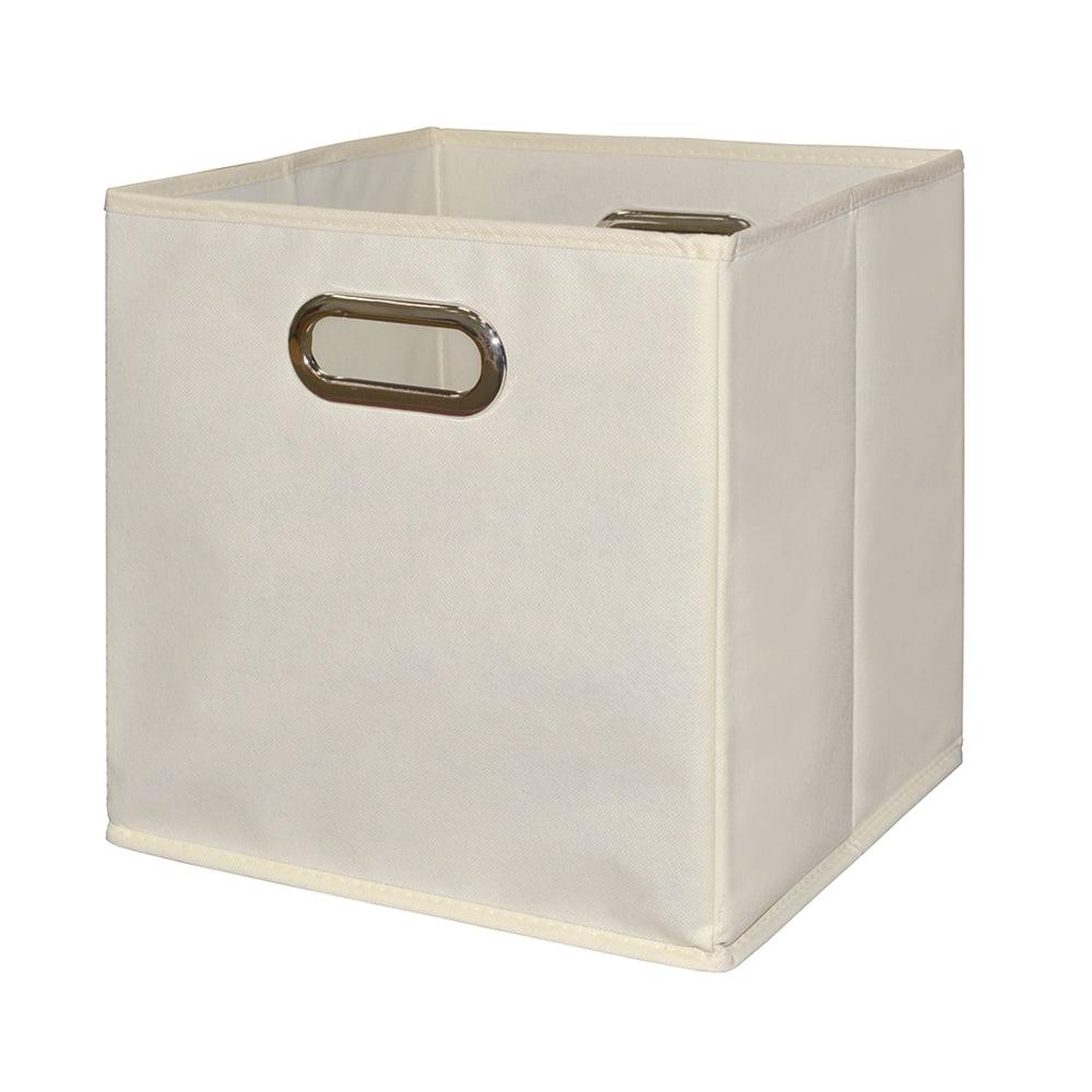 Niche Cubo Foldable Fabric Storage Bin, Built-in Chrome Handles - Natural