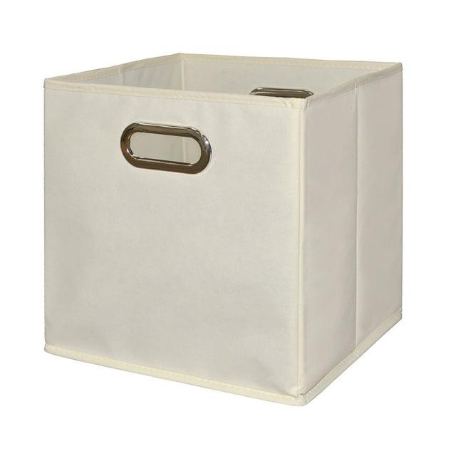 Niche Cubo Foldable Fabric Storage Bin, Built-in Chrome Handles - Natural