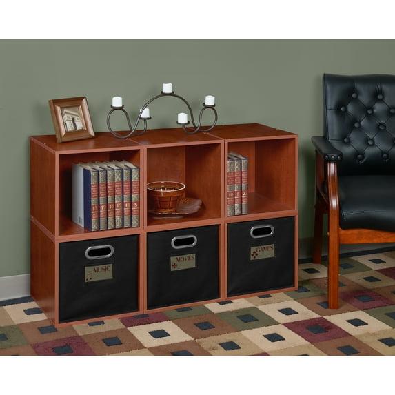 Niche Cubo Storage Organizer Open Bookshelf Set- 6 Cubes- Cherry