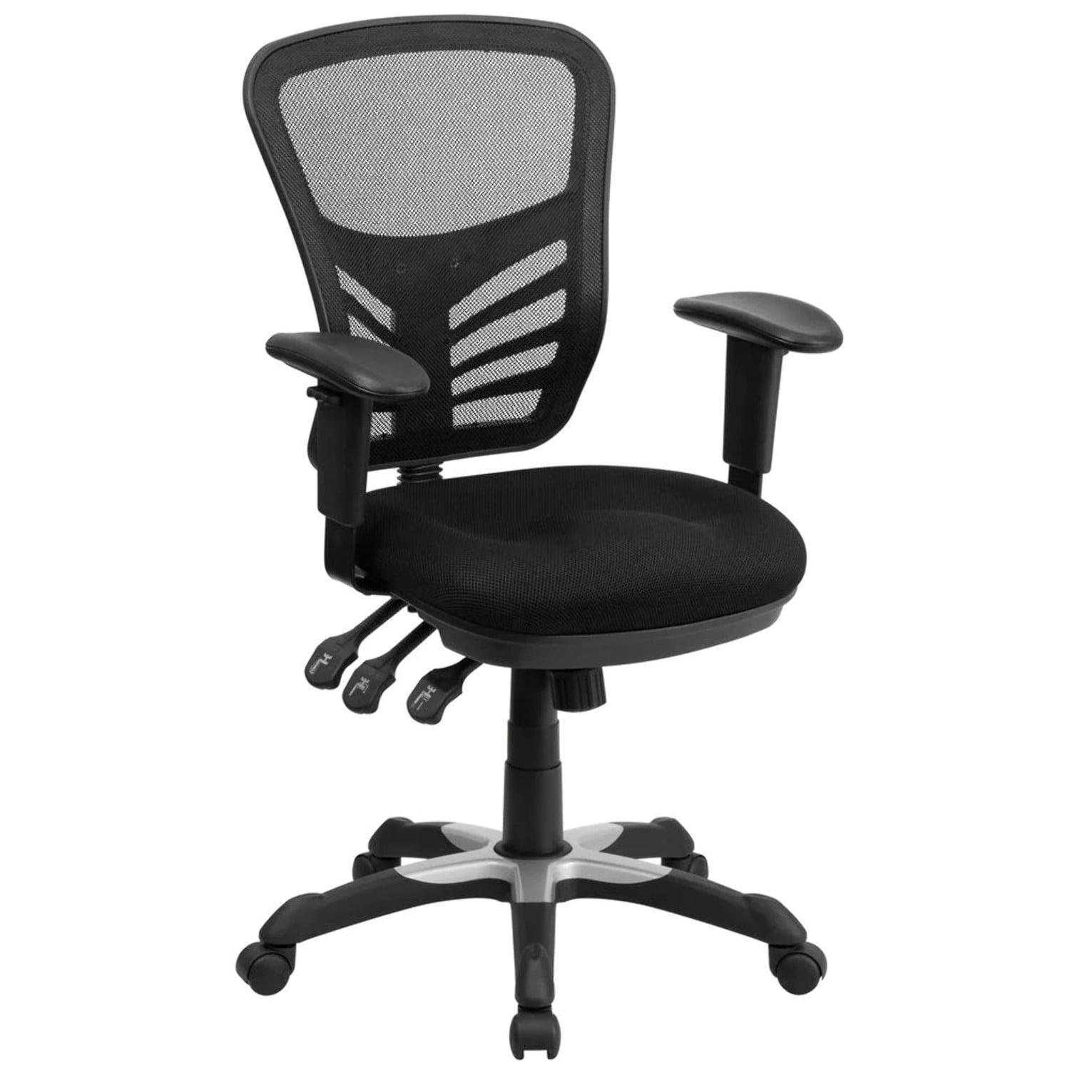 Ergonomic Black Mesh Mid-Back Swivel Office Chair