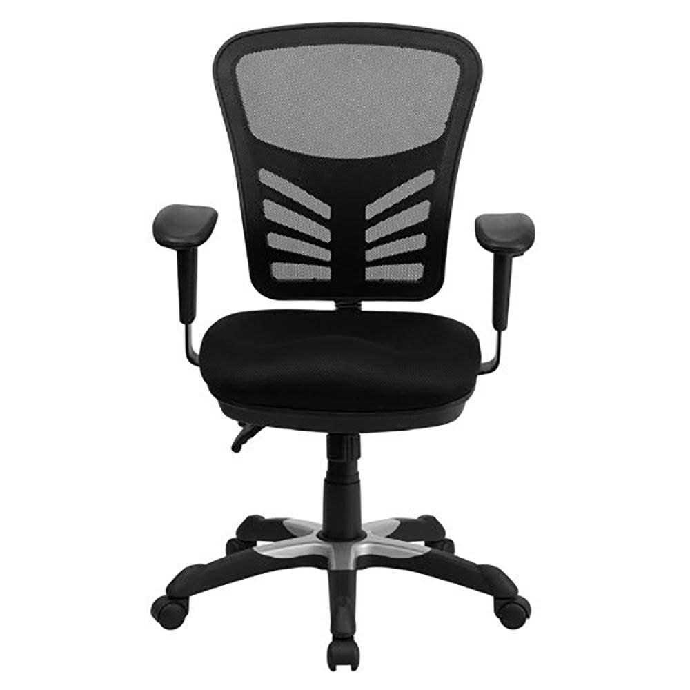 Ergonomic Black Mesh Mid-Back Swivel Office Chair