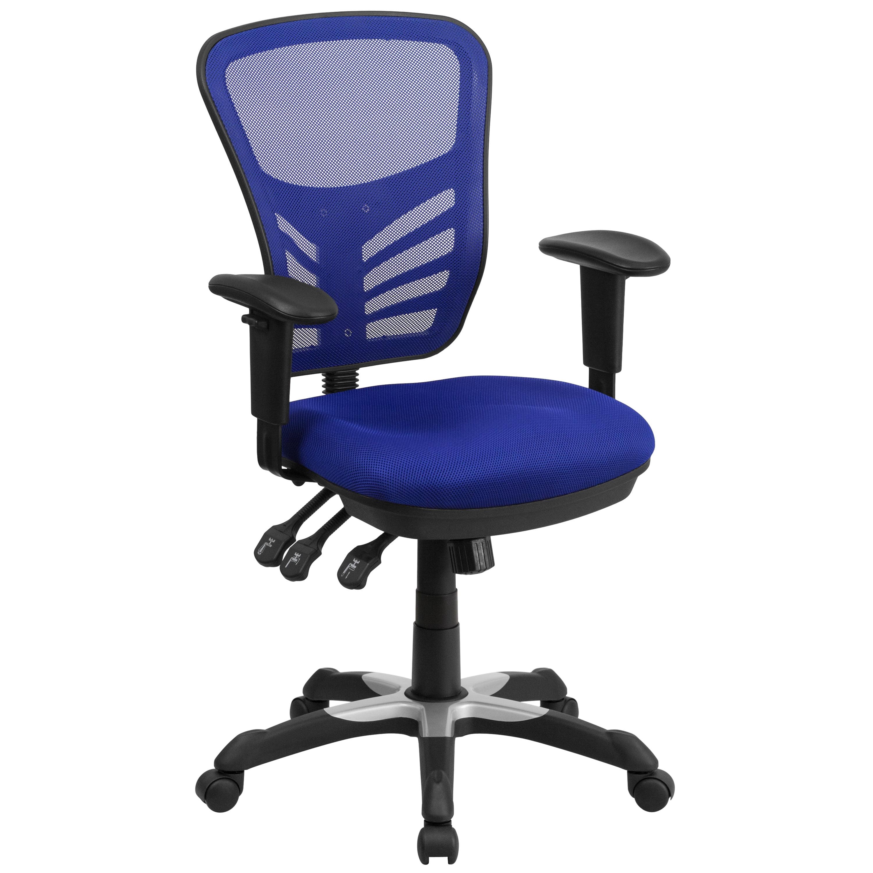 Flash Furniture Mid-Back Mesh Multifunction Executive Swivel Ergonomic Office Chair with Adjustable Arms