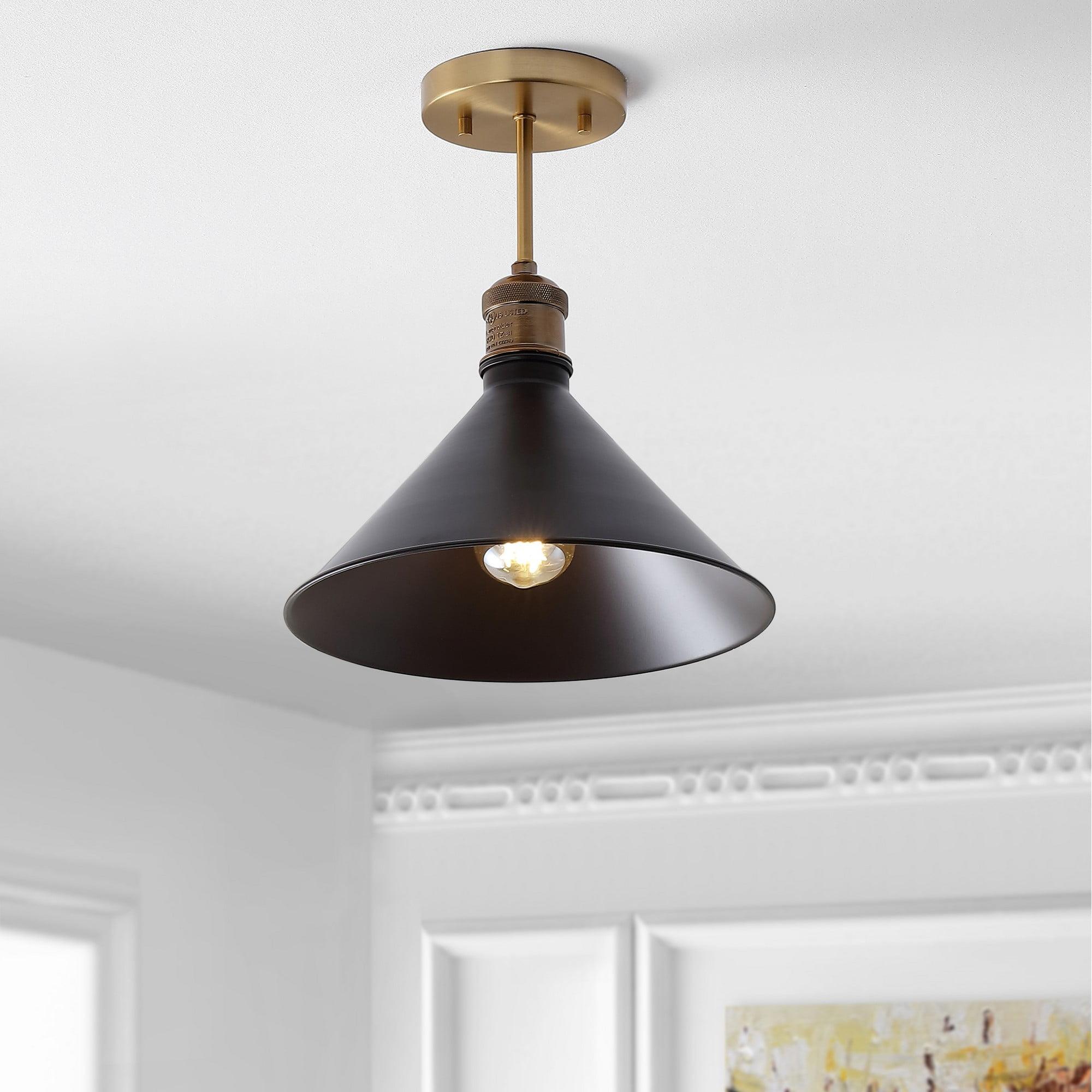 Nick 11" Oil Rubbed Bronze LED Drum Ceiling Light