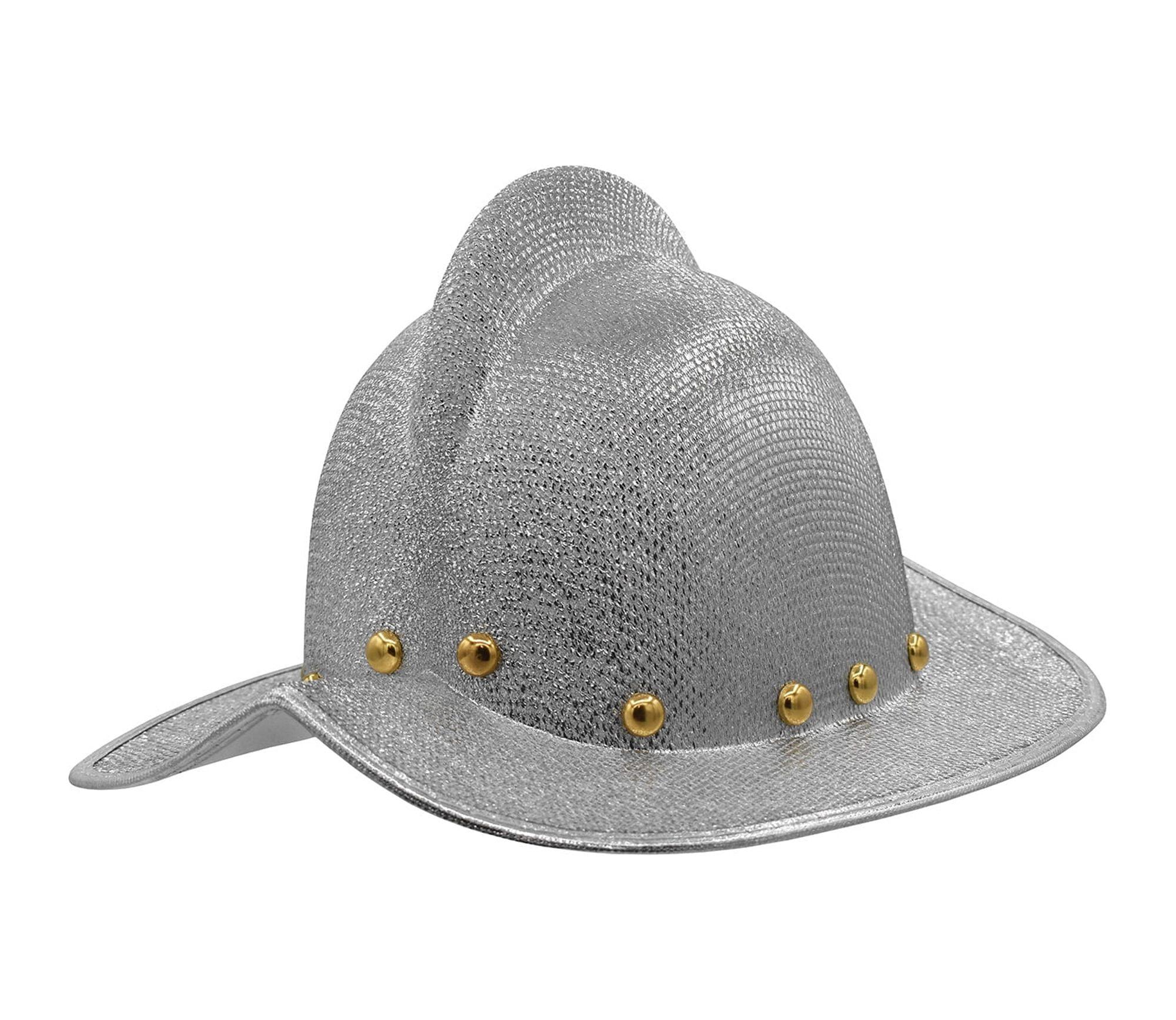 Nicky Bigs Novelties Adult 16th Century Silver Knight John Smith Conquistador Hat Helmet Costume