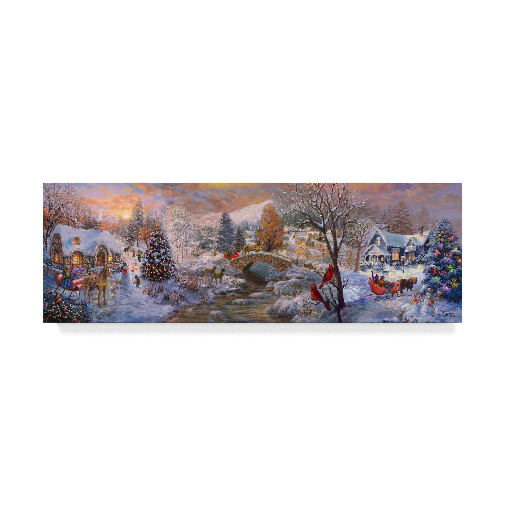 Nicky Boehme Winter Landscape Canvas Art with Floater Frame