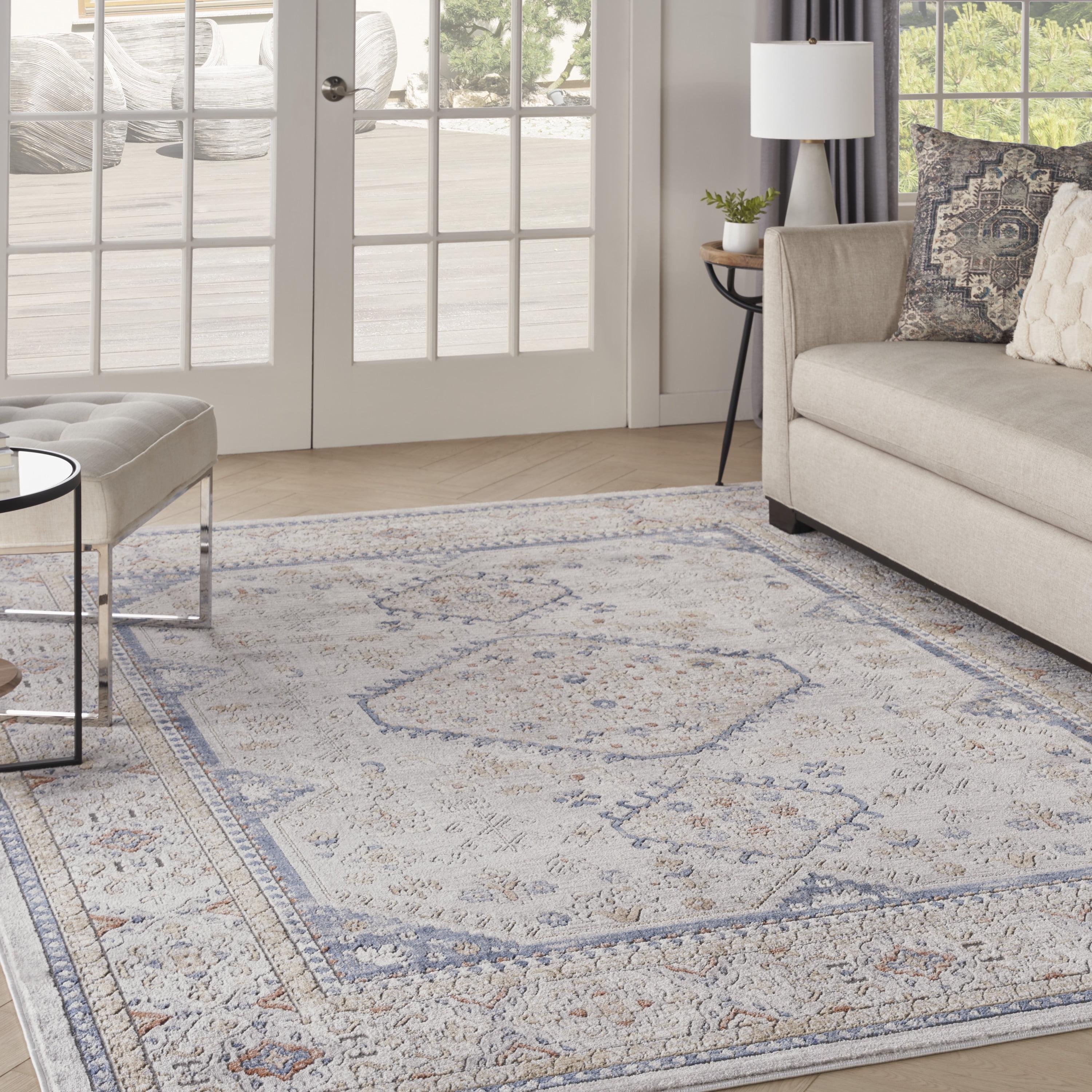 Handmade Grey/Blue Vintage Persian-Inspired 8' x 10' Rug