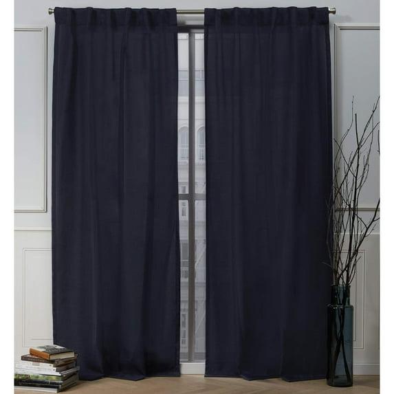Nicole Miller Nicole Miller Faux Linen Slub Textured Hidden Tab/Rod Pocket Top Light Filtering Curtain Panel Pair (Set of 2)
