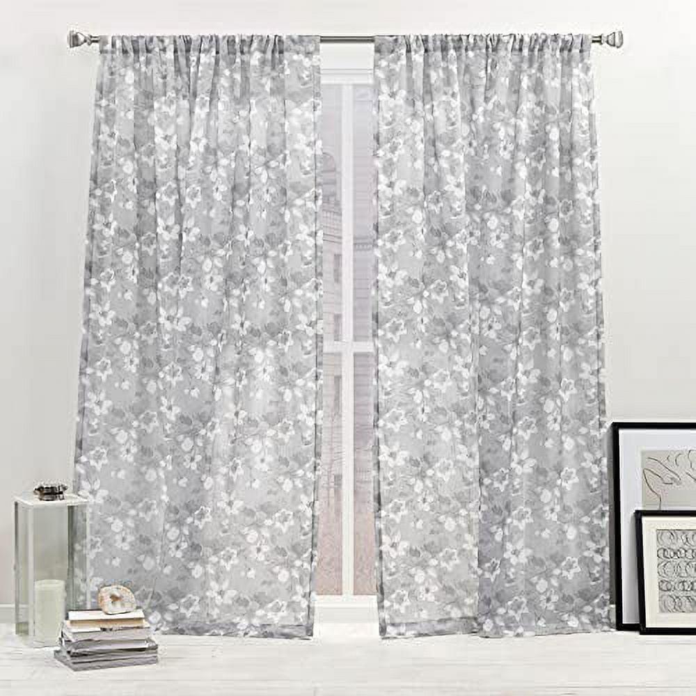 Nicole Miller Nicole Miller New York Dara Light Filtering, Semi Sheer Rod Pocket Curtain Panels (Set of 2)