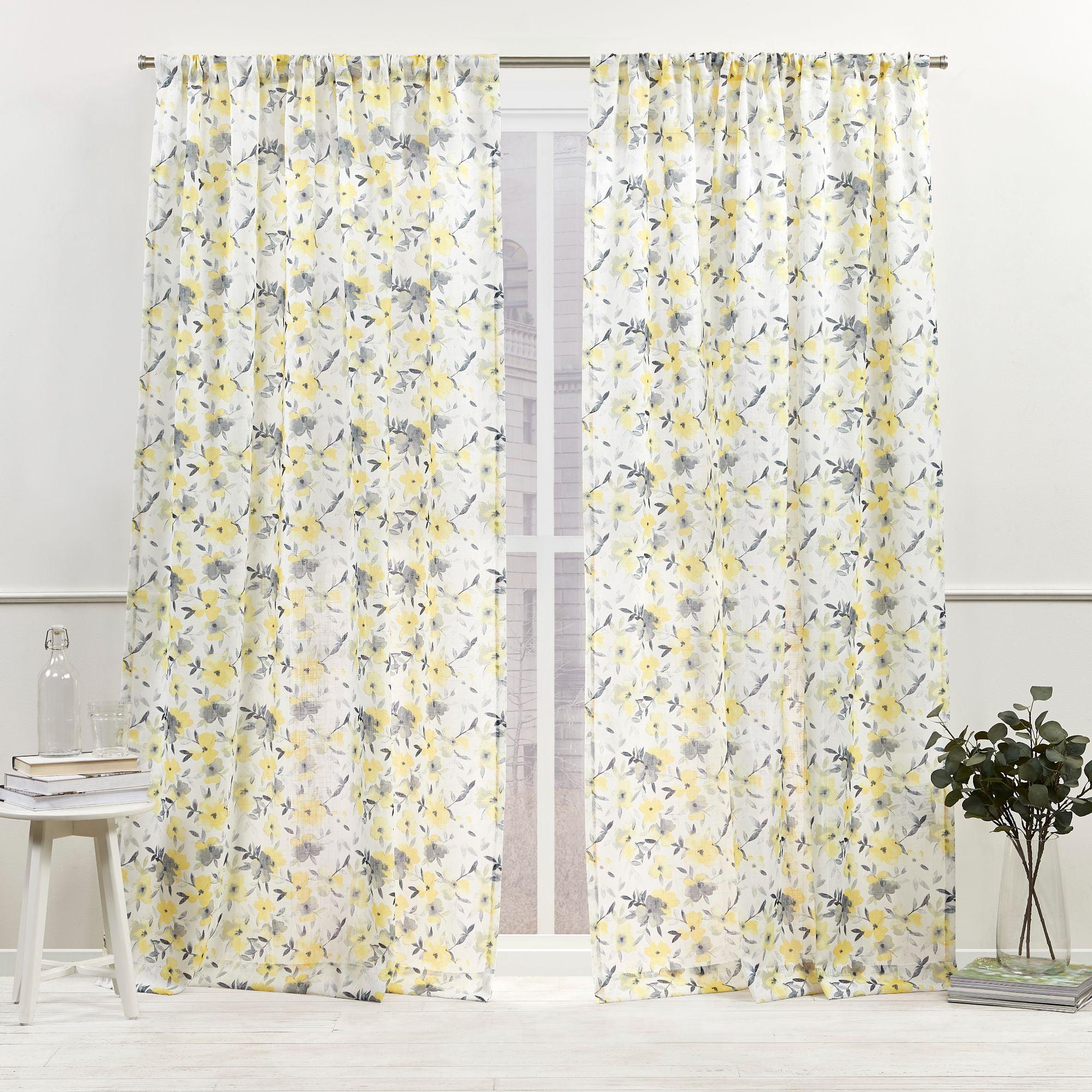 Nicole Miller Nicole Miller New York Hattie Light Filtering, Semi Sheer Rod Pocket Curtain Panels (Set of 2)