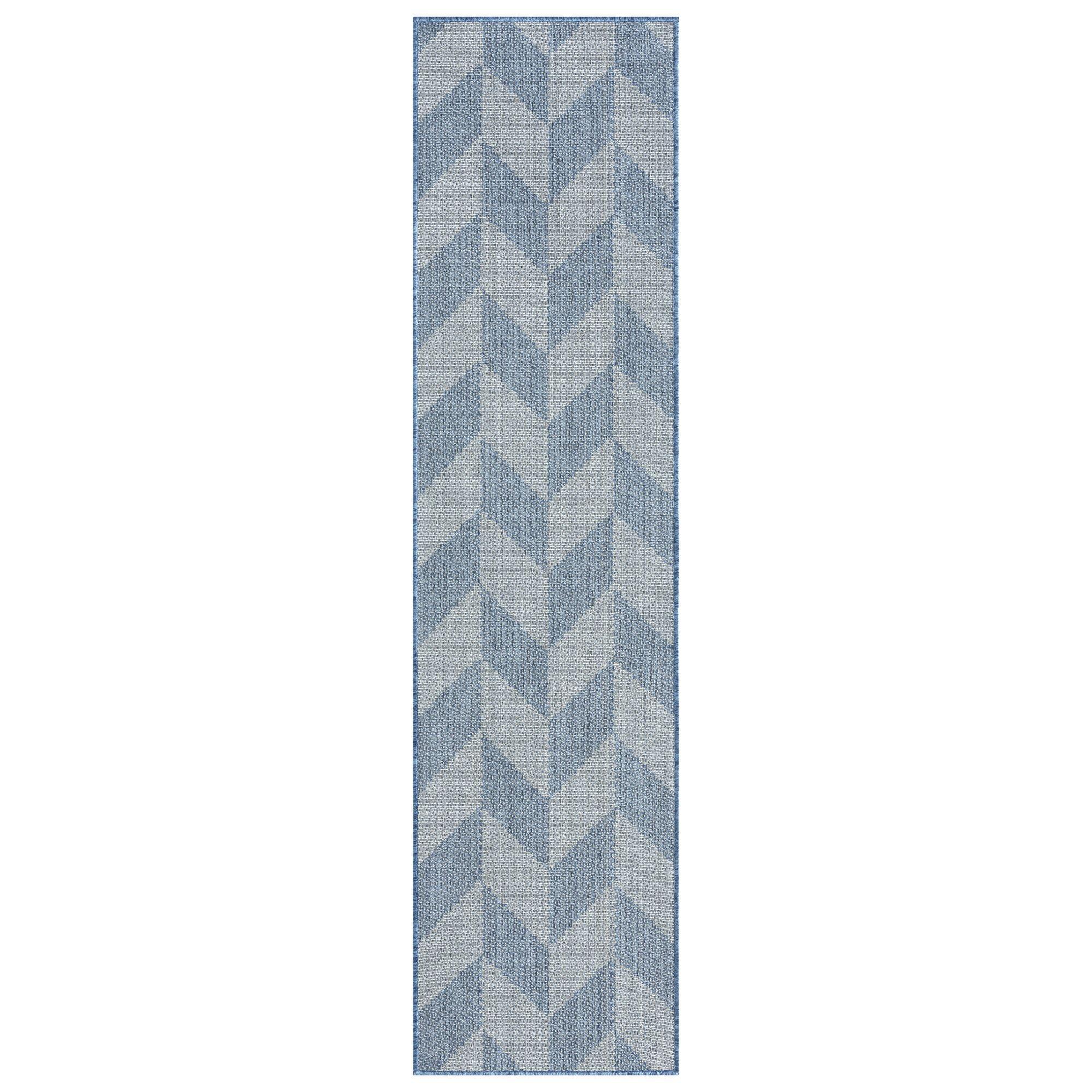 Nicole Miller Nicole Miller New York Patio Country Calla Herringbone Indoor/Outdoor Runner Area Rug