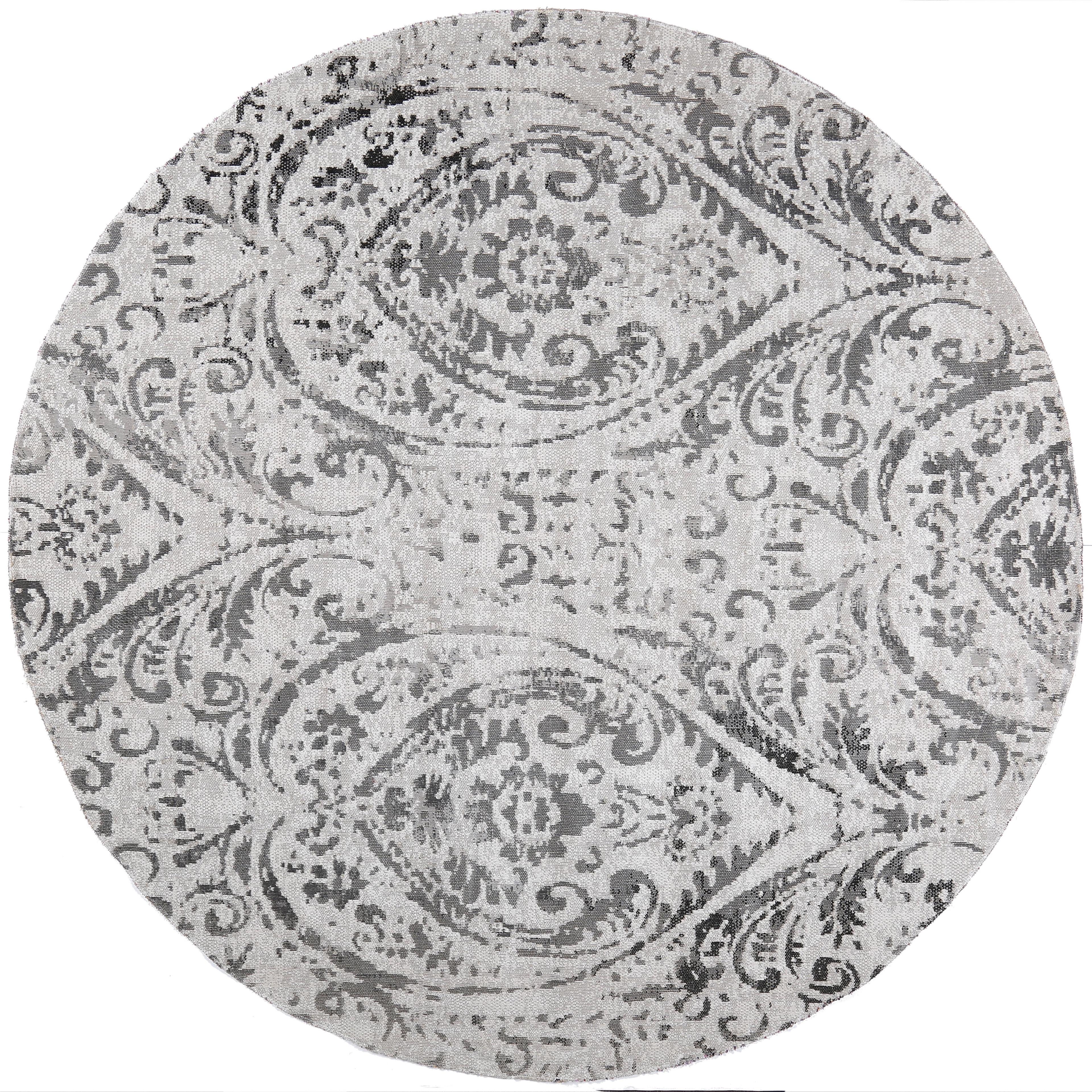 Nicole Miller New York Patio Sofia Juniper Transitional Paisley Indoor/Outdoor Area Rug, Ivory/Gray