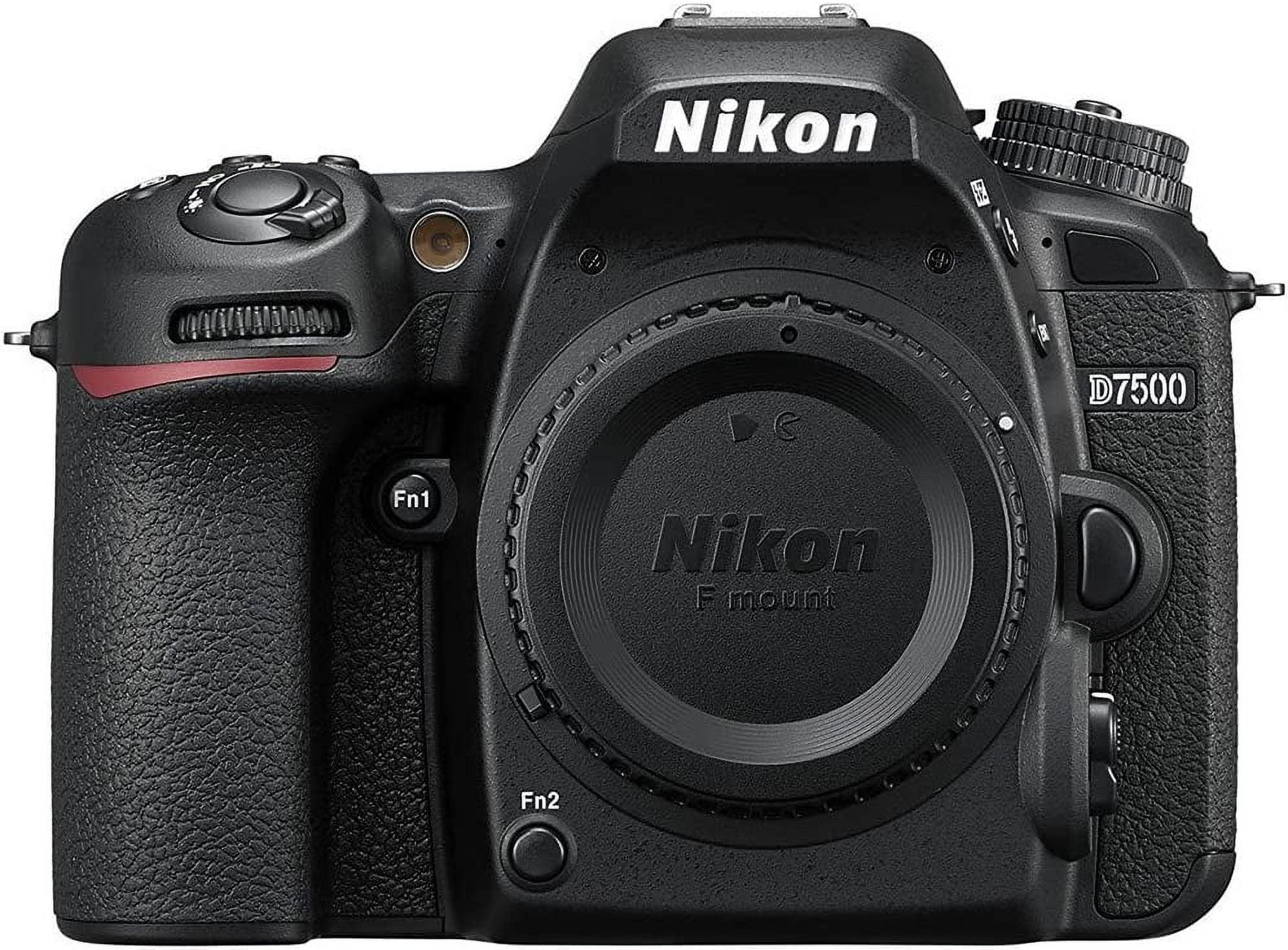 Nikon D7500 DX-Format DSLR Camera (Body Only, Black)