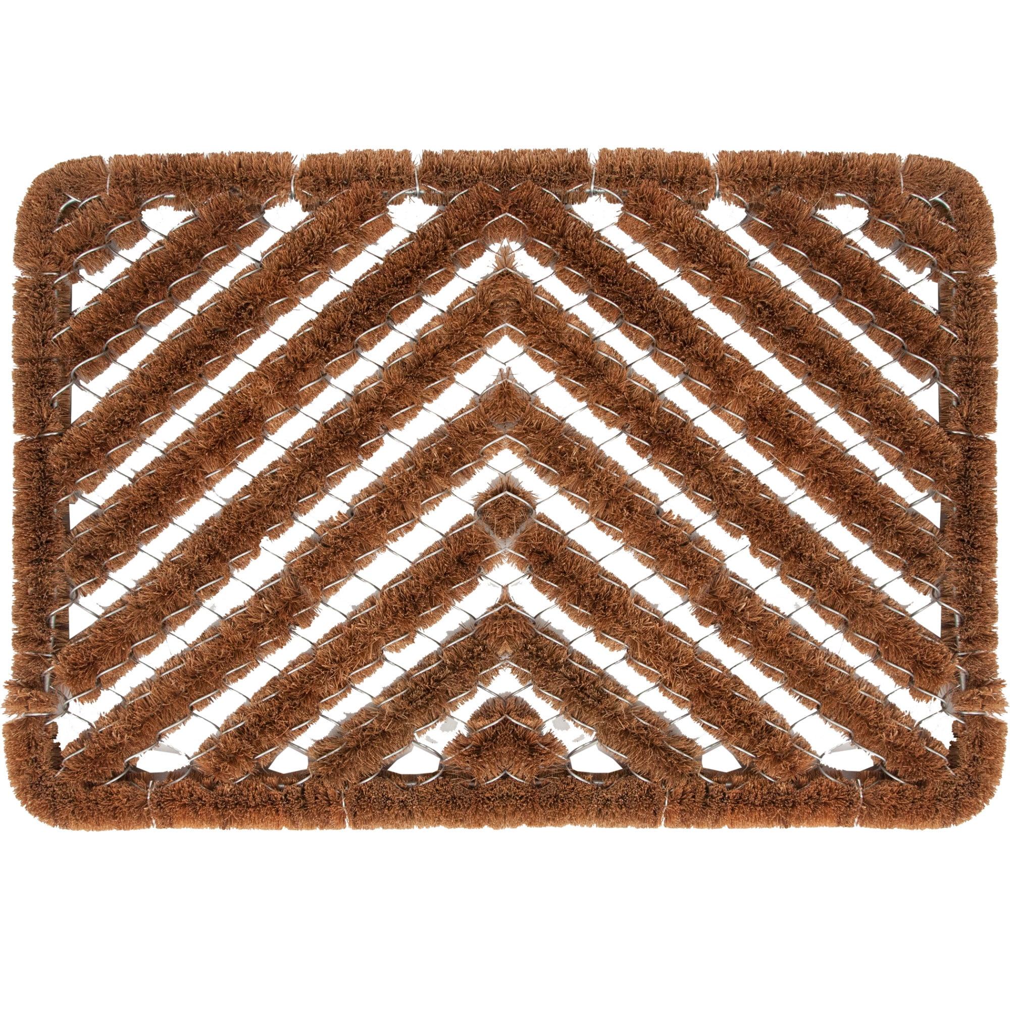 Ninamar Natural Coir Herringbone Door Mat - 24 x 16 inch