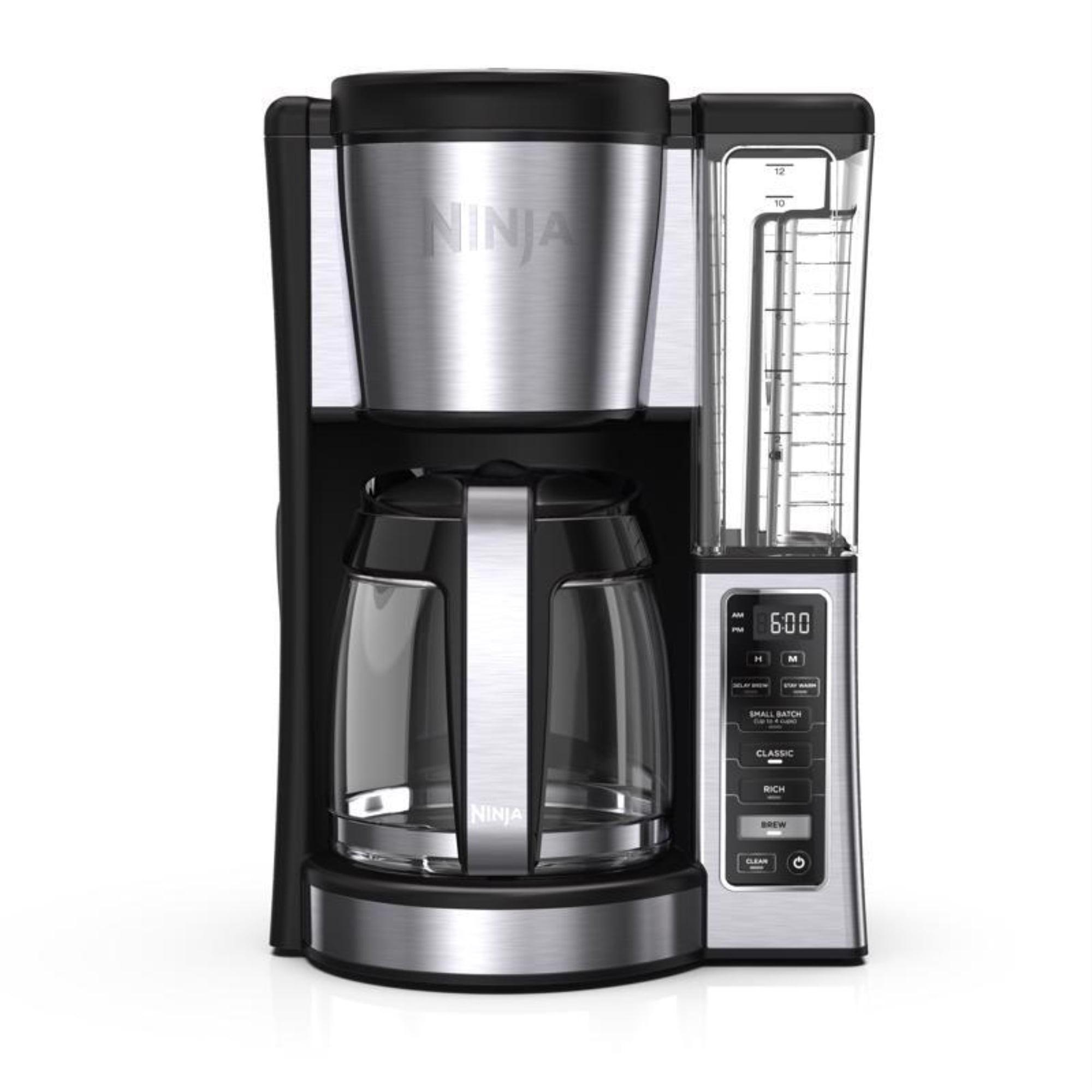 Ninja® 12-Cup Programmable Coffee Brewer, 2 Brew Styles, Adjustable Warm Plate, 60oz Water Reservoir, Delay Brew - Black/Stainless Steel