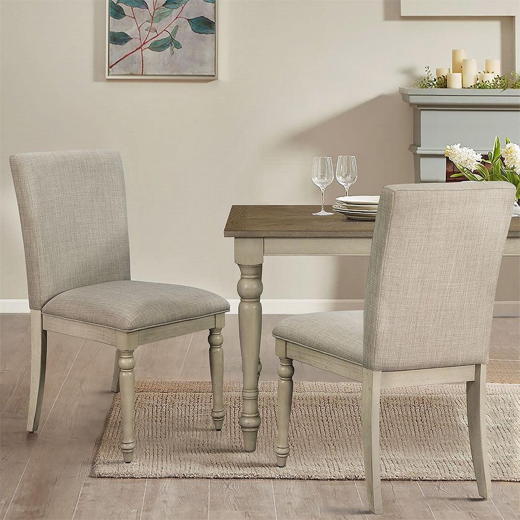 Martha Stewart Fiona Side Chair in Light Gray (Set of 2)