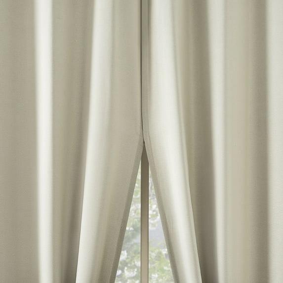 2pc 54"x63" No. 918 Room Darkening Brandon Magnetic Closure Grommet Curtain Panel Pair Cream: Energy Efficient, Noise Reduction