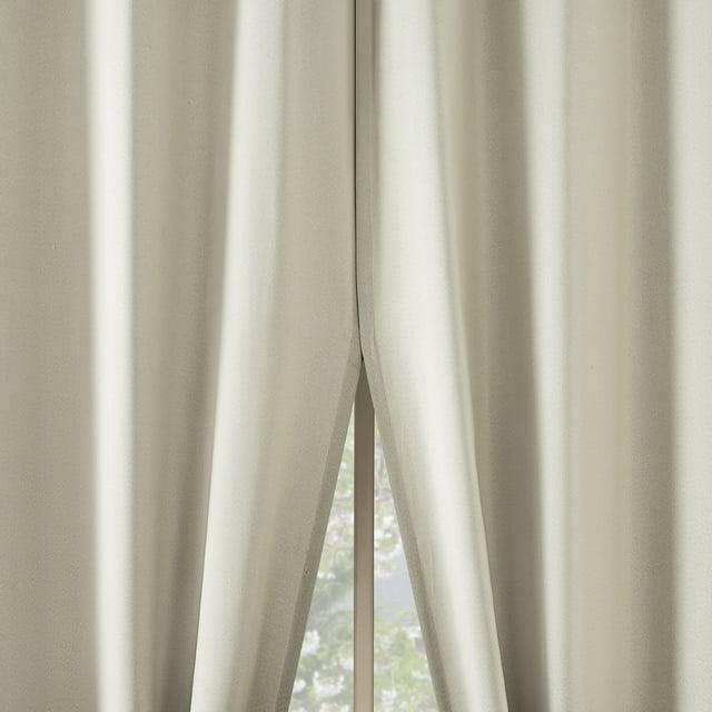 2pc 54"x63" No. 918 Room Darkening Brandon Magnetic Closure Grommet Curtain Panel Pair Cream: Energy Efficient, Noise Reduction