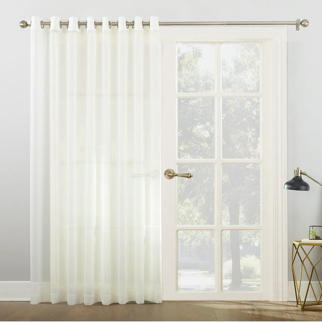 100"x84" Emily Sheer Extra-Wide Voile Sliding Door Patio Curtain Panel Ivory - No. 918