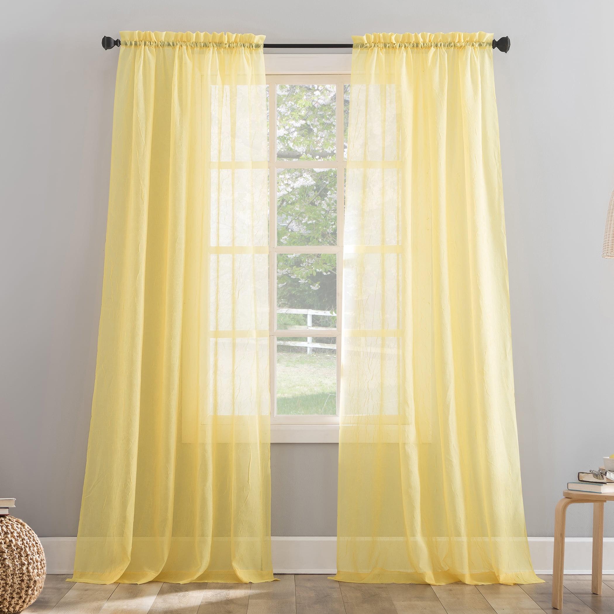 Erica Crushed Sheer Voile Rod Pocket Curtain Panel - No. 918