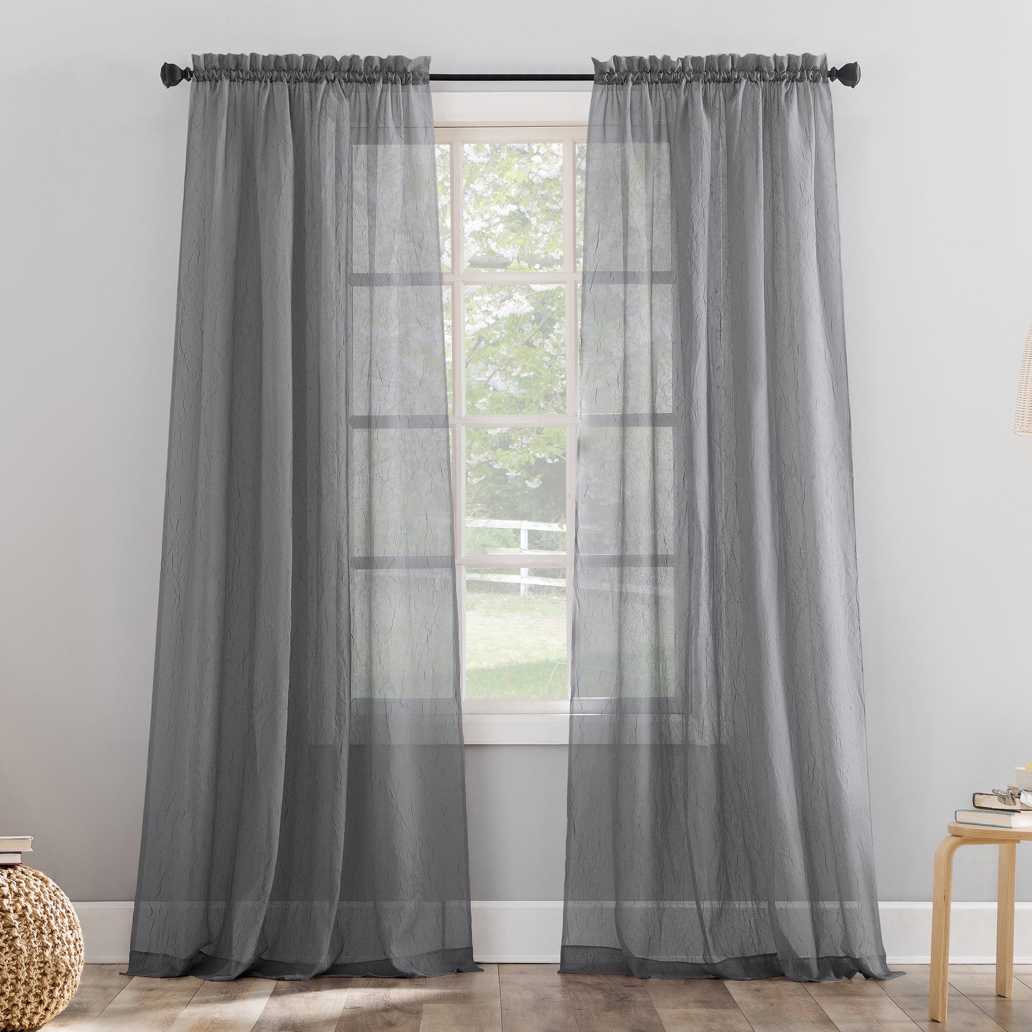 Erica Crushed Sheer Voile Rod Pocket Curtain Panel - No. 918