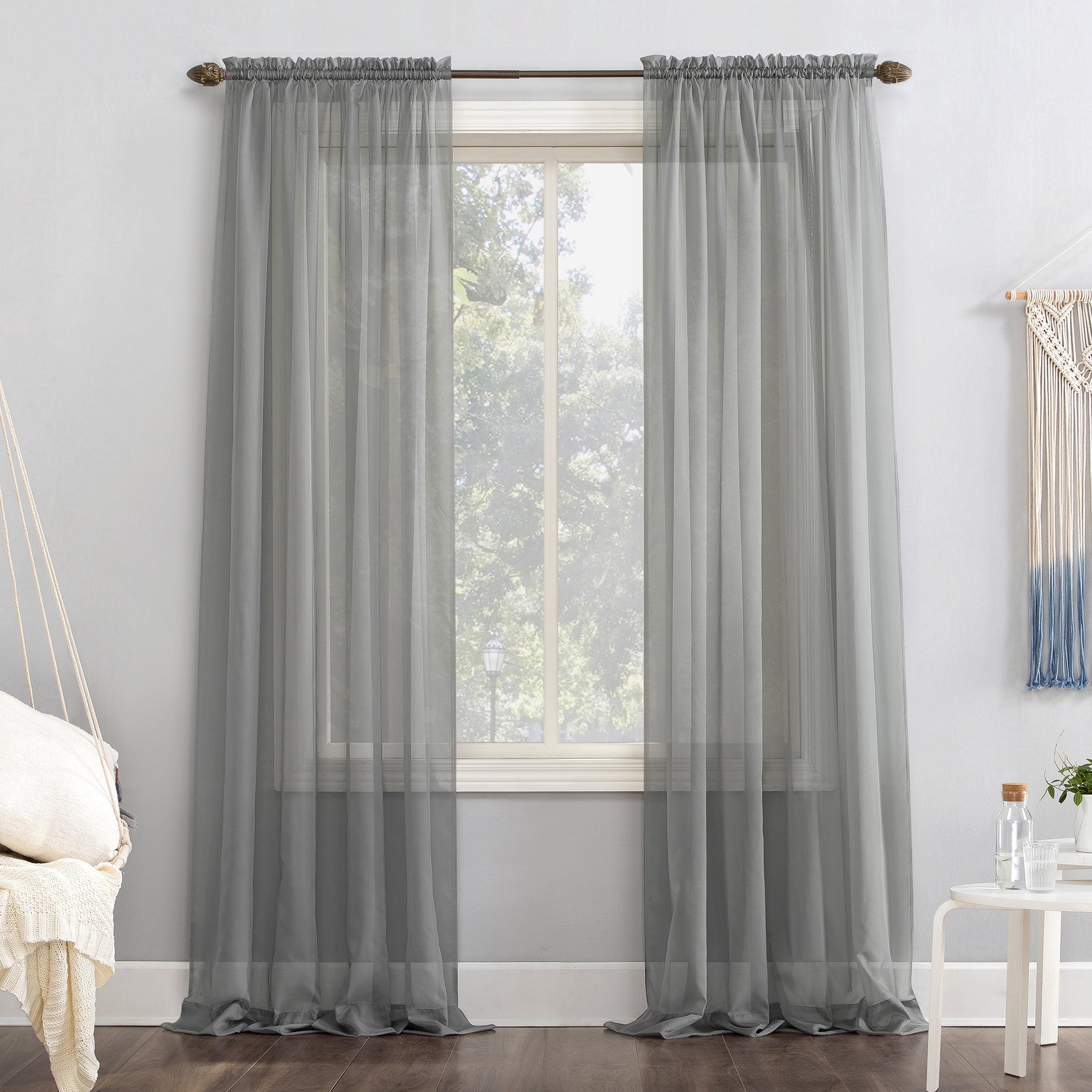 No. 918 Sheer Emily Voile Rod Pocket Curtain Panel