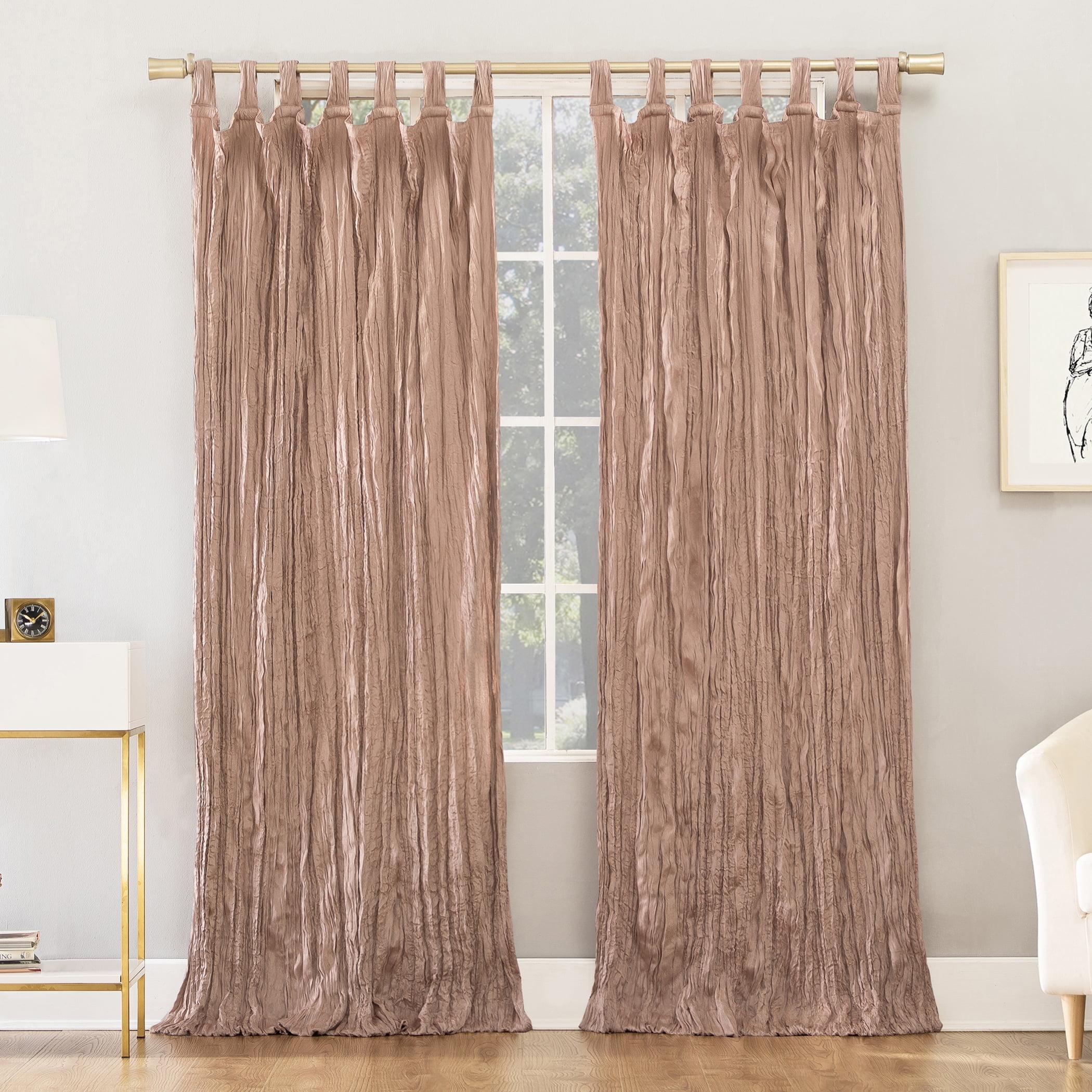 Blush Velvet Tab Top Light-Filtering Curtain Panel