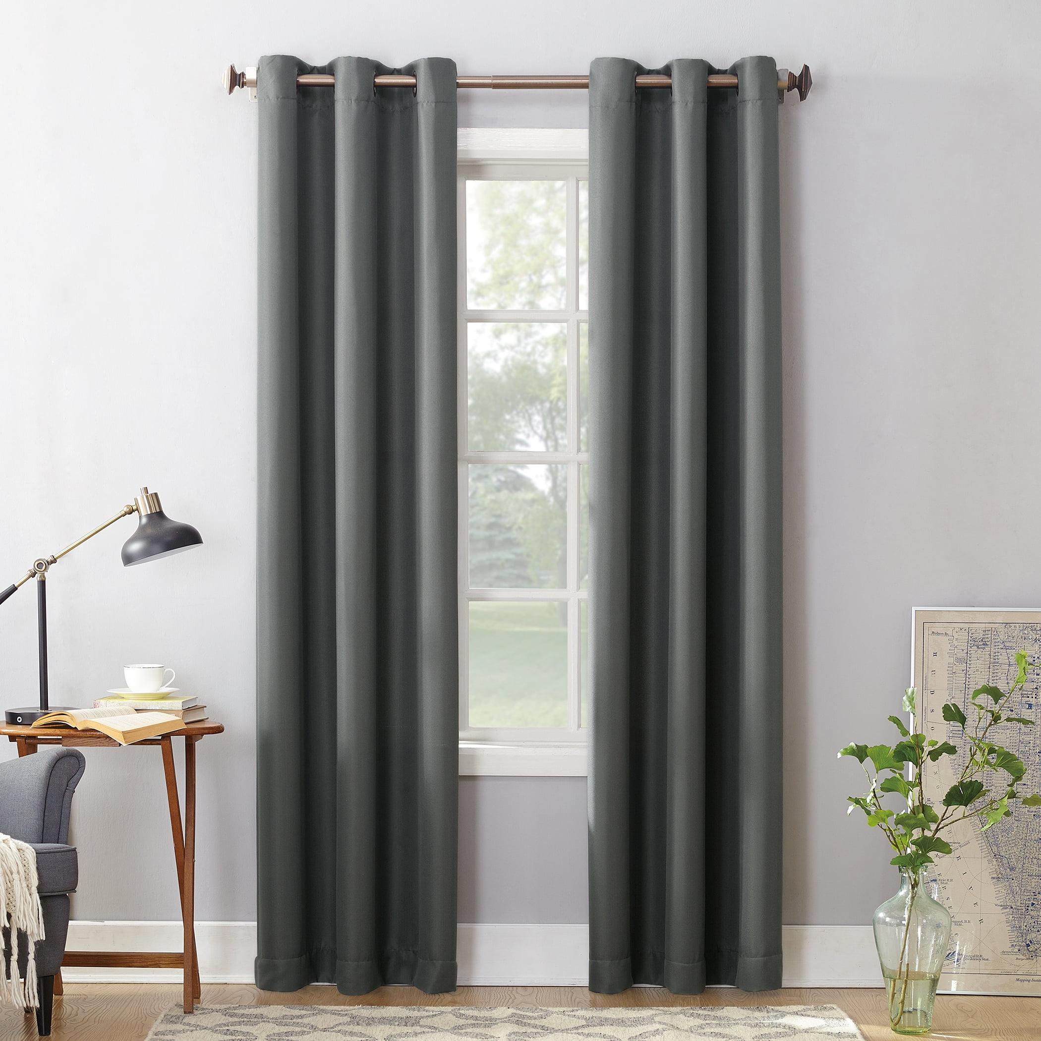 No. 918 Solid Print Grommet Semi-Sheer Curtain Panel, 48.0" x 84.0"