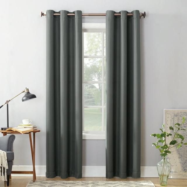 No. 918 Solid Print Grommet Semi-Sheer Curtain Panel, 48.0" x 84.0"