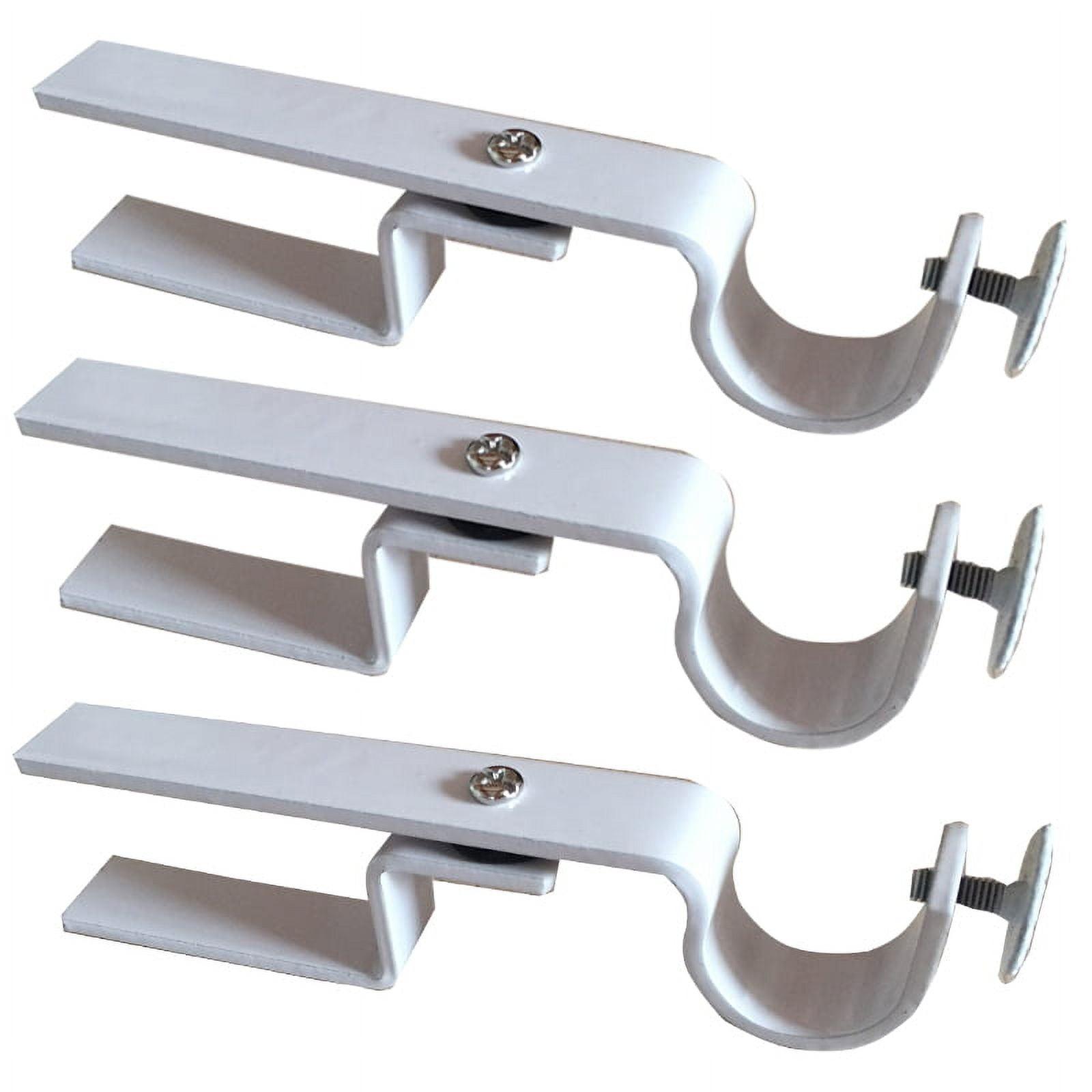 NoNo Bracket - Inside Mounted Blinds Curtain Rod Bracket Attachment (White Set of 3)
